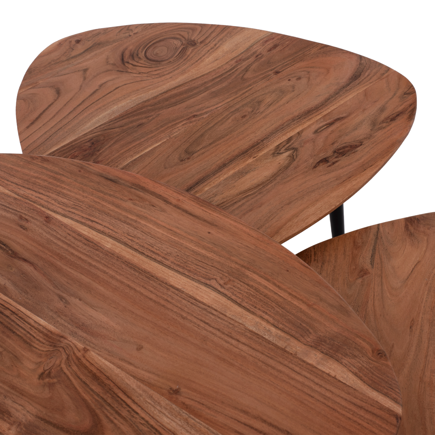 ΣΕΤ ΖΙΓΚΟΝ EMILIANO HM9256 ΑΠΟ ΜΑΣΙΦ ΞΥΛΟ ΑΚΑΚΙΑΣ ΜΕ ΜΑΥΡΑ ΠΟΔΙΑ 69,5x67x46Υ εκ. - Image 4