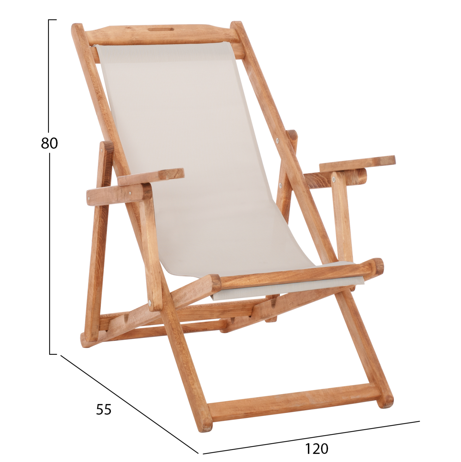 ΣΕΖΛΟΝΓΚ ΛΗΜΝΟΣ ΜΕ ΜΠΡΑΤΣΑ ΕΜΠ/ΣΜΟΣ ΦΥΣΙΚΟΣ ΜΕ PVC 2Χ1 ΕΚΡΟΥ ΗΜ11433.02 - Image 2