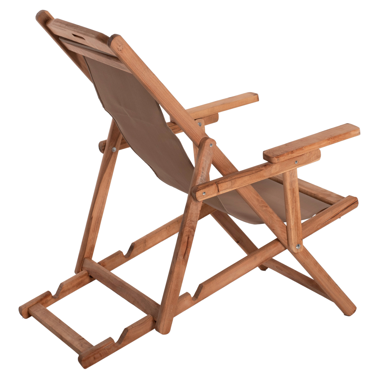 ΣΕΖΛΟΝΓΚ ΛΗΜΝΟΣ ΜΕ ΜΠΡΑΤΣΑ ΕΜΠΟΤΙΣΜΟΥ ΦΥΣΙΚΟ ΜΕ ΠΑΝΙ ΜΟΚΑ HM11877 62,5x97x105Υ εκ. - Image 4