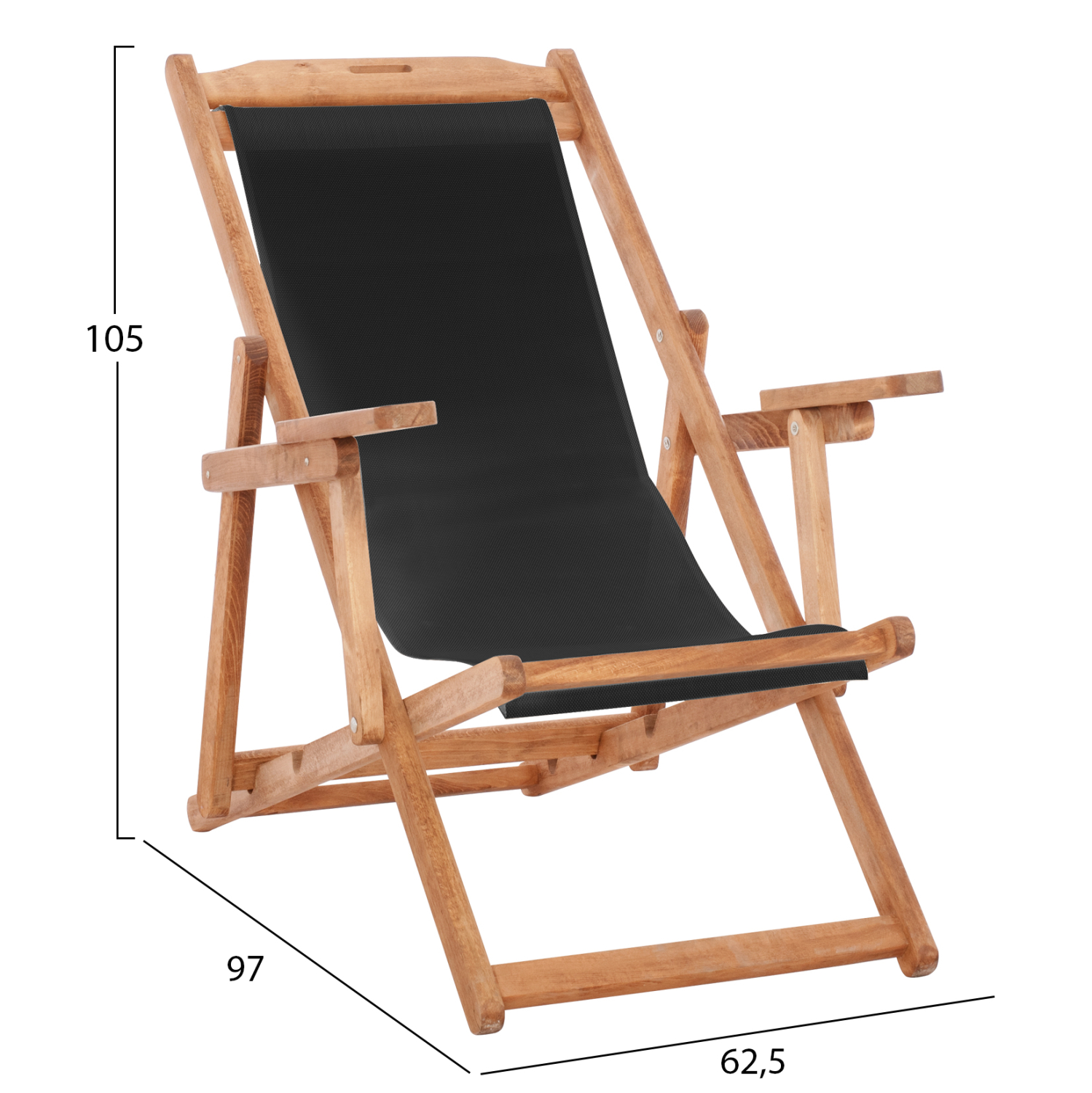 ΣΕΖΛΟΝΓΚ ΛΗΜΝΟΣ ΜΕ ΜΠΡΑΤΣΑ ΟΞΙΑ ΕΜΠ/ΣΜΟΣ ΦΥΣΙΚΟ ΜΕ PVC ΜΑΥΡΟ HM11435.02 - Image 2