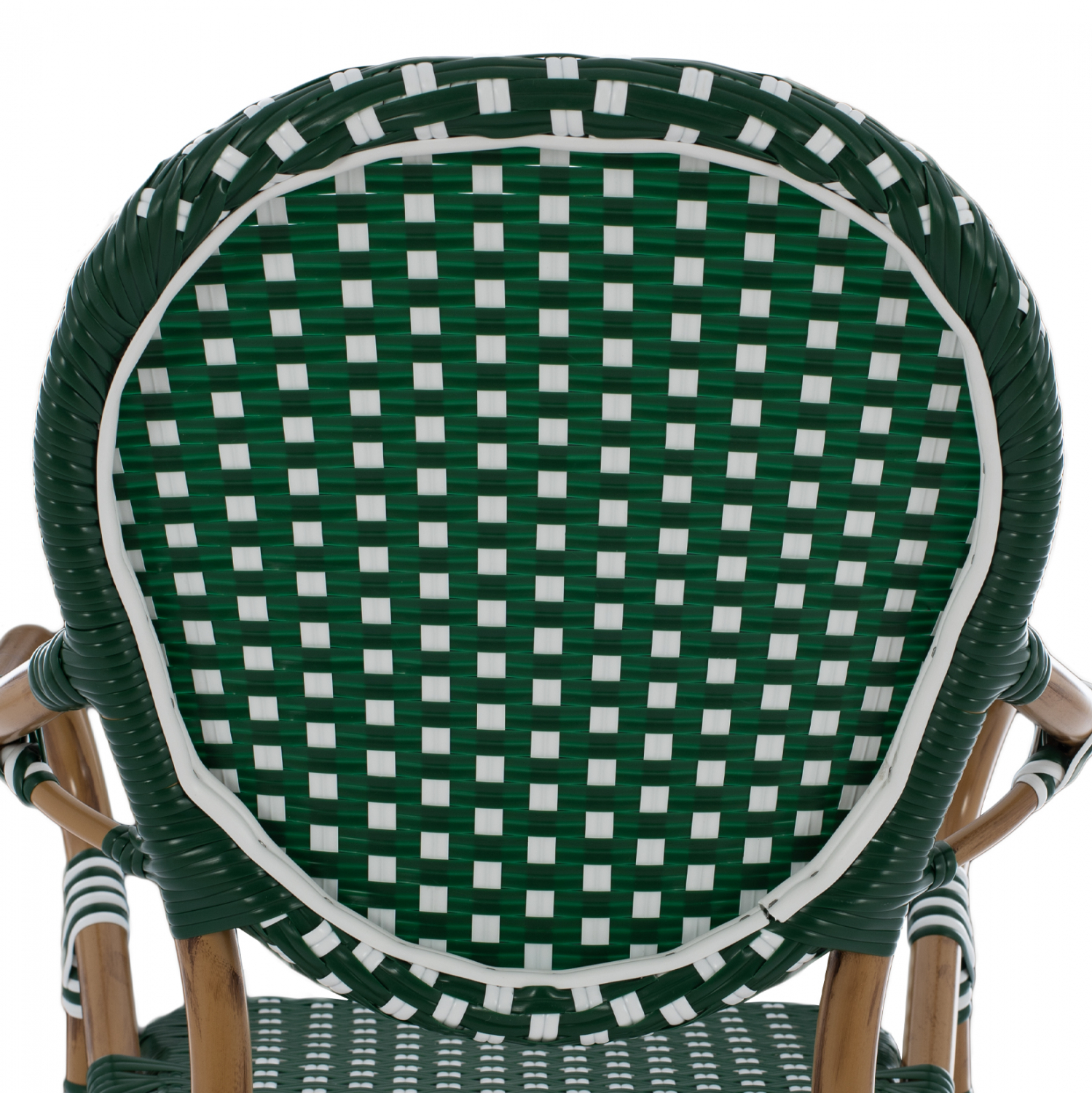 ΣΚΑΜΠΟ ΑΛΟΥΜΙΝΙΟΥ BAMBOO LOOK ΜΕ WICKER ΠΡΑΣΙΝΟ ΛΕΥΚΟ HM5794.01 56x60x126 εκ. - Image 6