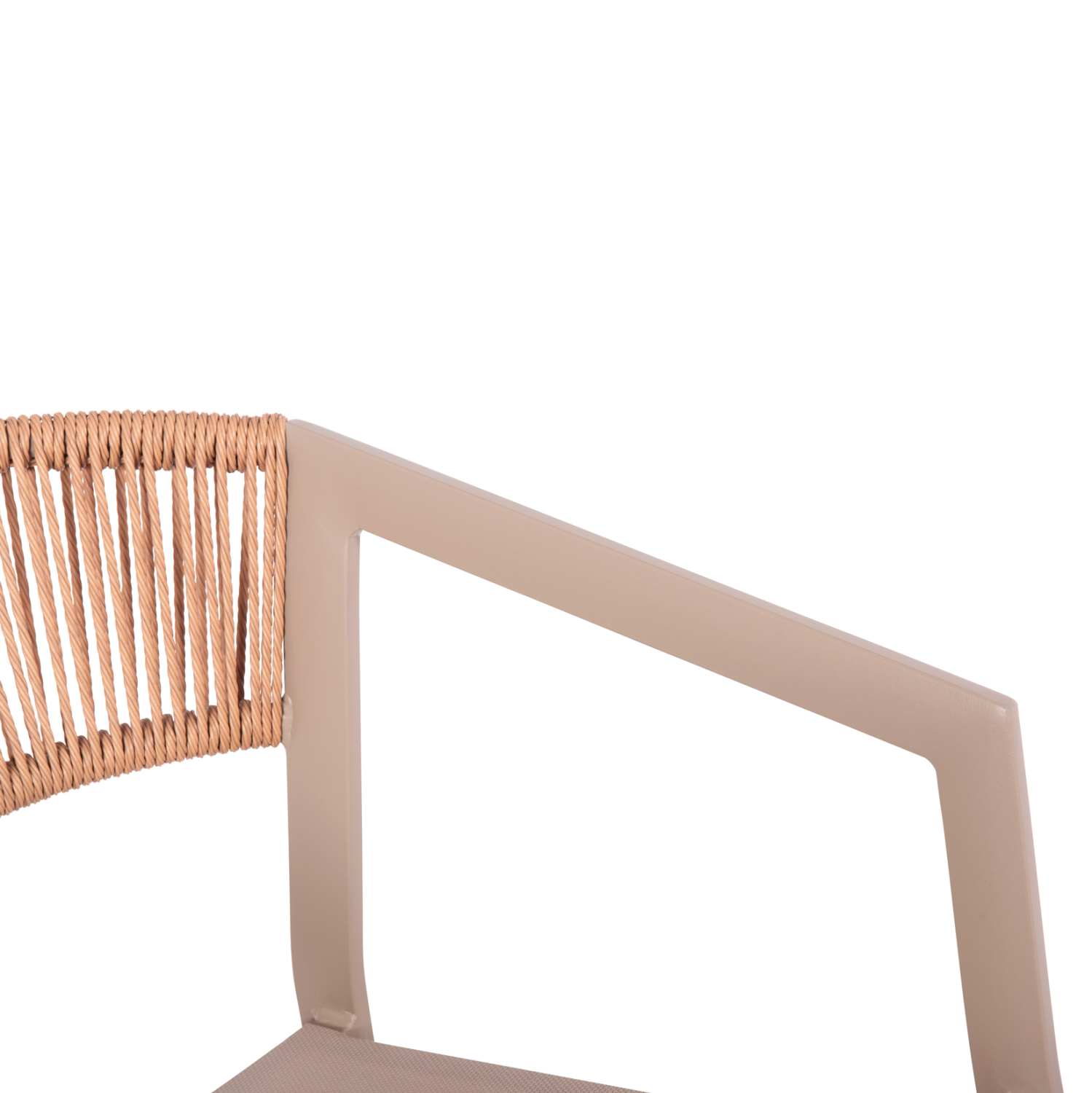 ΣΚΑΜΠΟ ΑΛΟΥΜΙΝΙΟΥ ΣΑΜΠΑΝΙΖΕ HM5892.13 ΜΕΣΑΙΟΥ ΥΨΟΥΣ ΜΕ ΜΠΡΑΤΣΑ RATTAN & TEXTLINE 55x56.5x99Yεκ. - Image 6