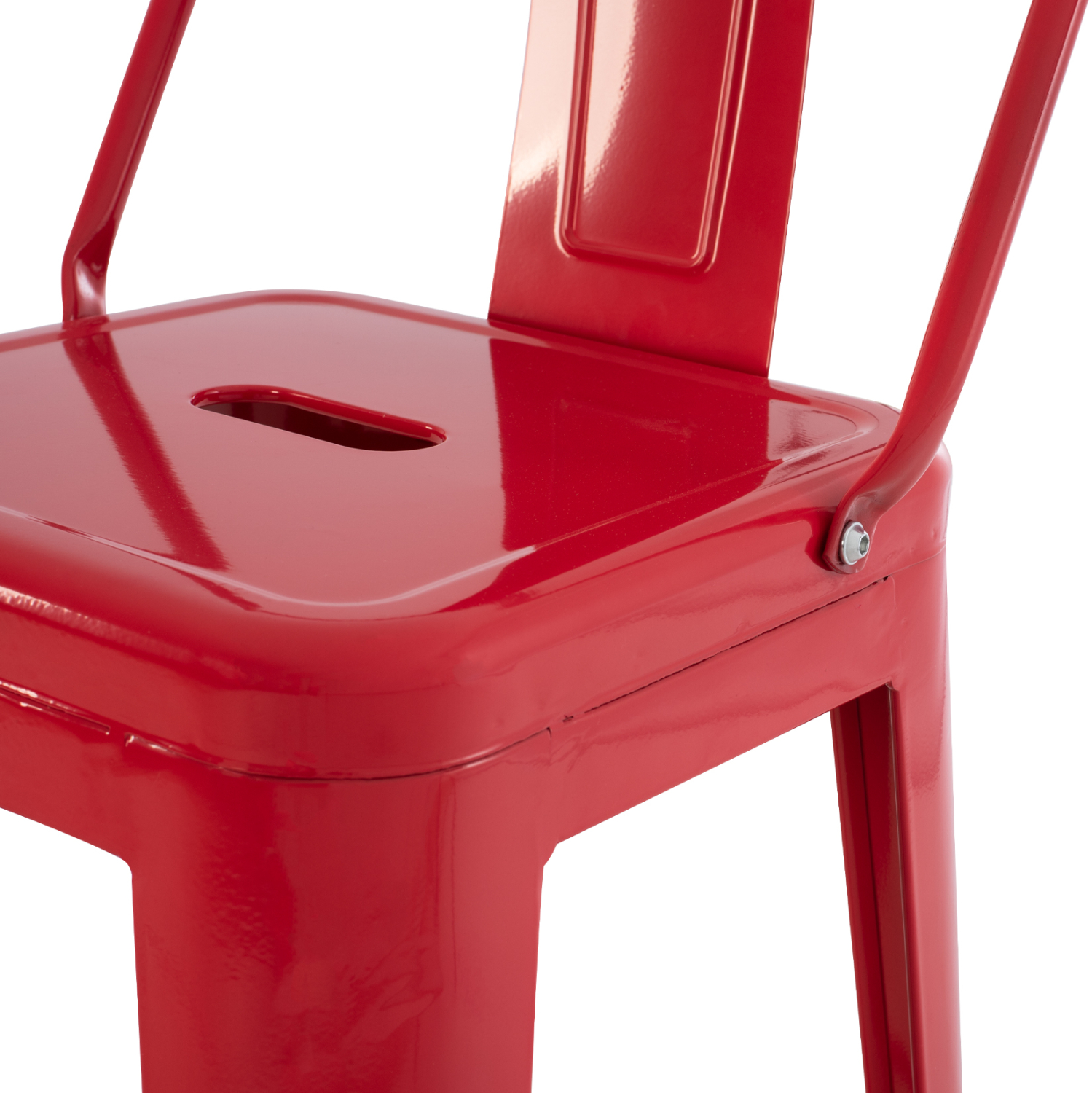 ΣΚΑΜΠΟ BAR ΜΕΤΑΛΛΙΚΟ MELITA ME ΠΛΑΤΗ ΚΟΚΚΙΝΟ HM8643.04 43Χ43Χ100εκ. - Image 8