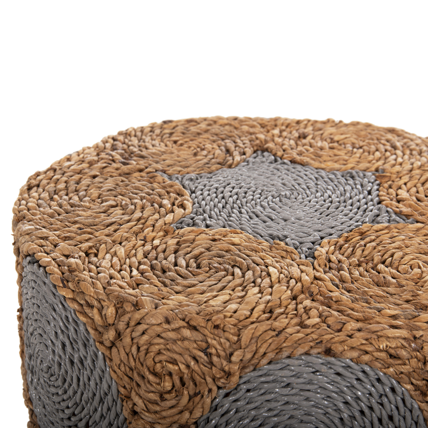 ΣΚΑΜΠΟ BEAM HM7826 ΞΥΛΟ ΤΕΑΚ ΚΑΙ SEAGRASS ΣΕ ΦΥΣΙΚΟ & ΓΚΡΙ Φ43x45Yεκ. - Image 5