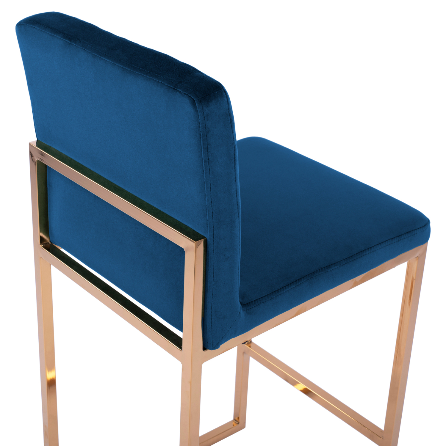 ΣΚΑΜΠΟ ΜΕΣΑΙΟΥ ΥΨΟΥΣ PIPER ΒΕΛΟΥΔΟ ΜΠΛΕ & ΧΡΥΣΟ ΜΕΤΑΛΛΙΚΟ ΣΚΕΛΕΤΟ HM8525.08 40x49x96Υ εκ. - Image 7