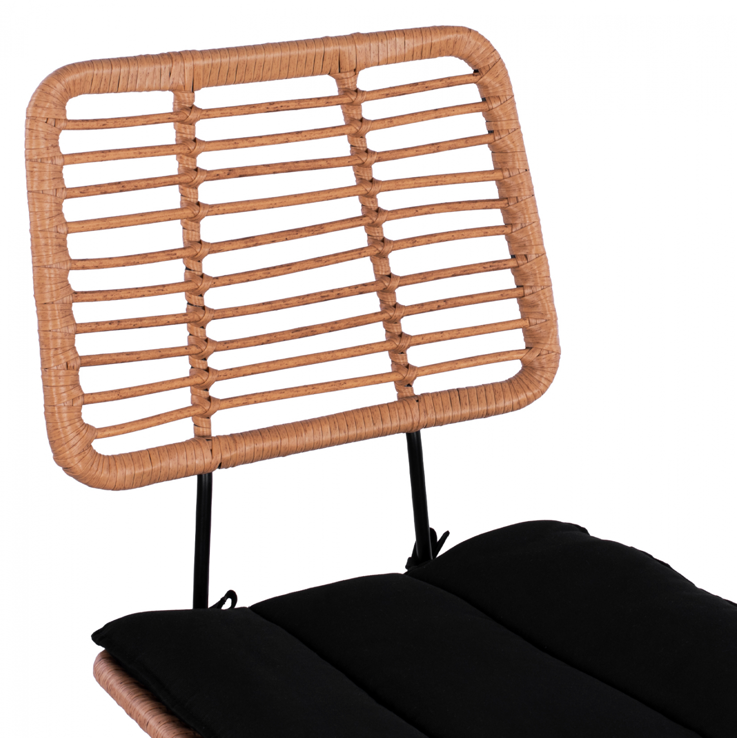 ΣΚΑΜΠΟ ΜΕΣΑΙΟΥ ΥΨΟΥΣ ALLEGRA HM5644 ΜΕΤΑΛΛΙΚΟ ΜΕ WICKER ΣΕ ΜΠΕΖ ΑΠΟΧΡΩΣΗ 55x56x107 εκ. - Image 6