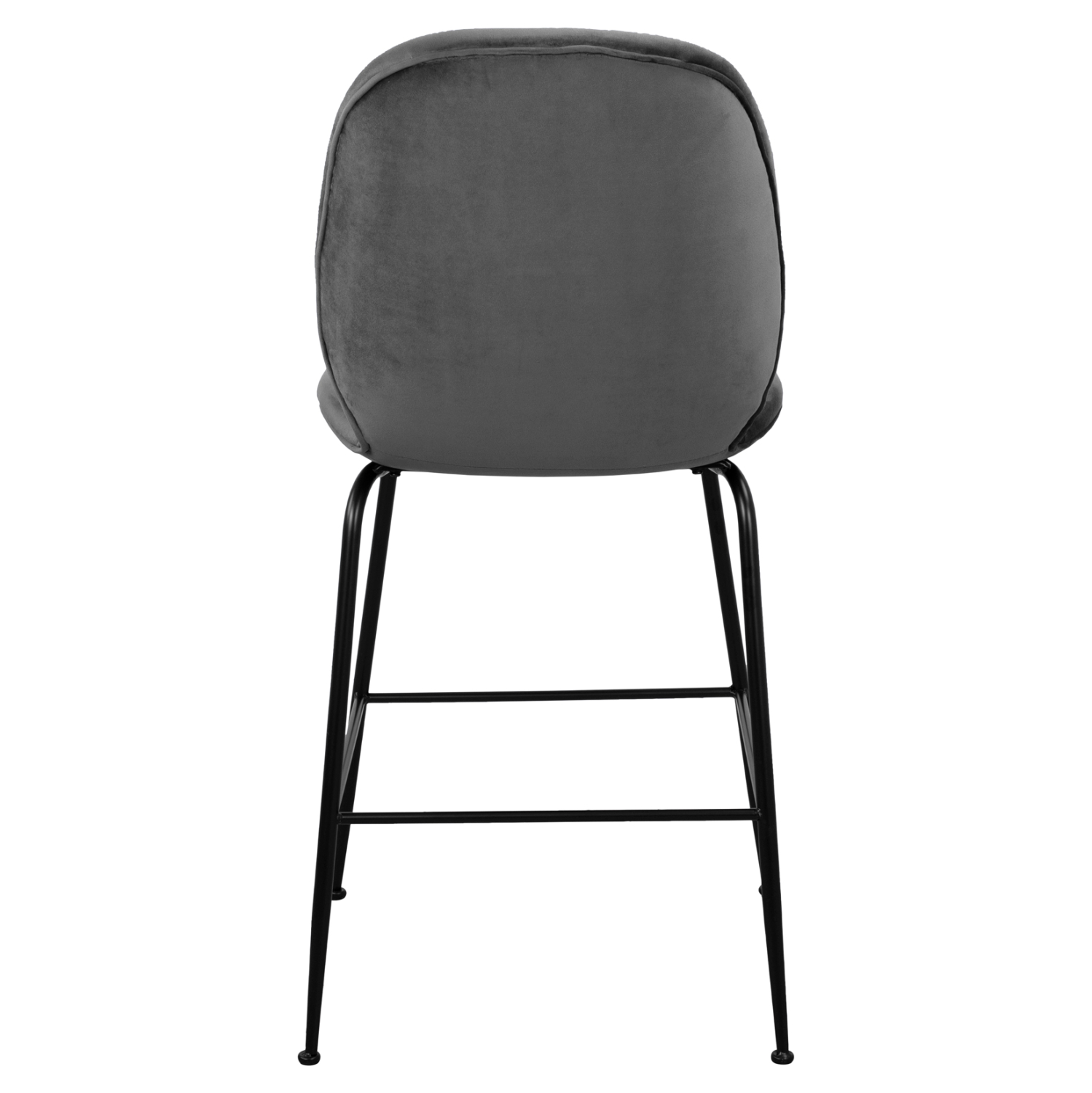 ΣΚΑΜΠΟ ΜΕΣΑΙΟΥ ΥΨΟΥΣ NORA HM8524.01 ΒΕΛΟΥΔΟ ΓΚΡΙ & ΜΑΥΡΟ ΜΕΤΑΛΛΙΚΟ ΣΚΕΛΕΤΟ 48x61x103Υ εκ. - Image 5