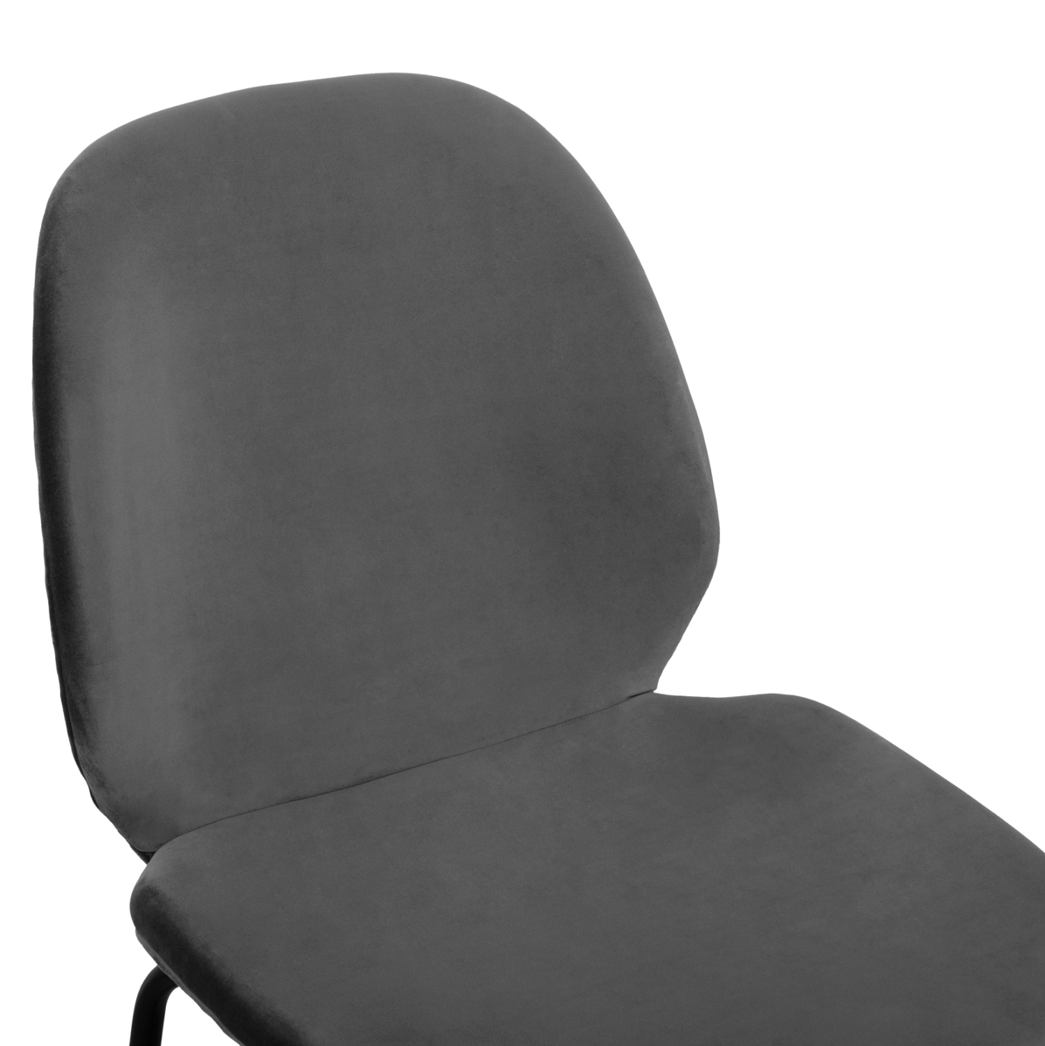 ΣΚΑΜΠΟ ΜΕΣΑΙΟΥ ΥΨΟΥΣ NORA HM8524.01 ΒΕΛΟΥΔΟ ΓΚΡΙ & ΜΑΥΡΟ ΜΕΤΑΛΛΙΚΟ ΣΚΕΛΕΤΟ 48x61x103Υ εκ. - Image 6