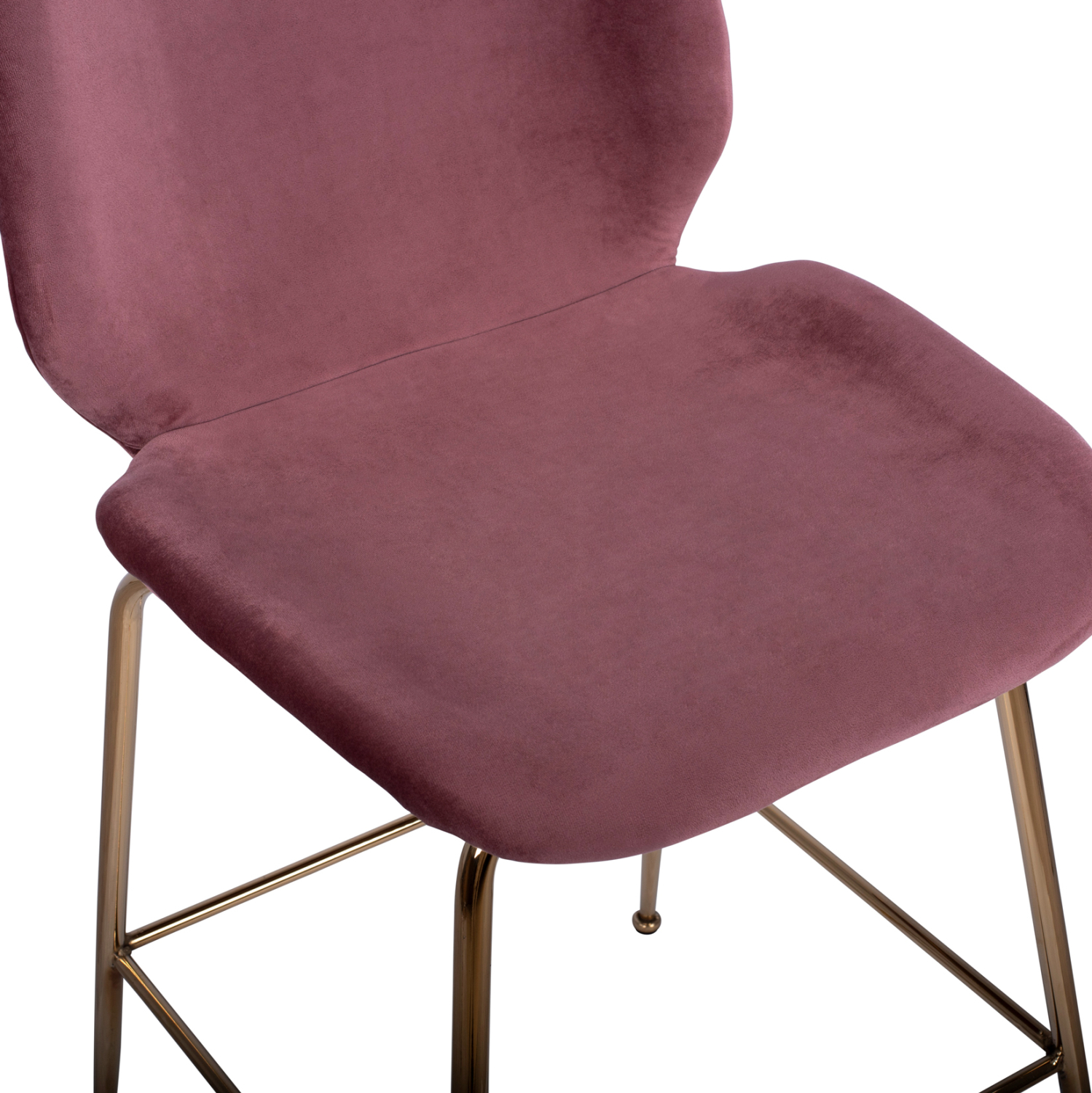 ΣΚΑΜΠΟ ΜΕΣΑΙΟΥ ΥΨΟΥΣ NORA HM8524.02 ΒΕΛΟΥΔΟ ΣΑΠΙΟ ΜΗΛΟ & ΧΡΥΣΟ ΜΕΤΑΛΛΙΚΟ ΣΚΕΛΕΤΟ 48x61x103 εκ. - Image 6