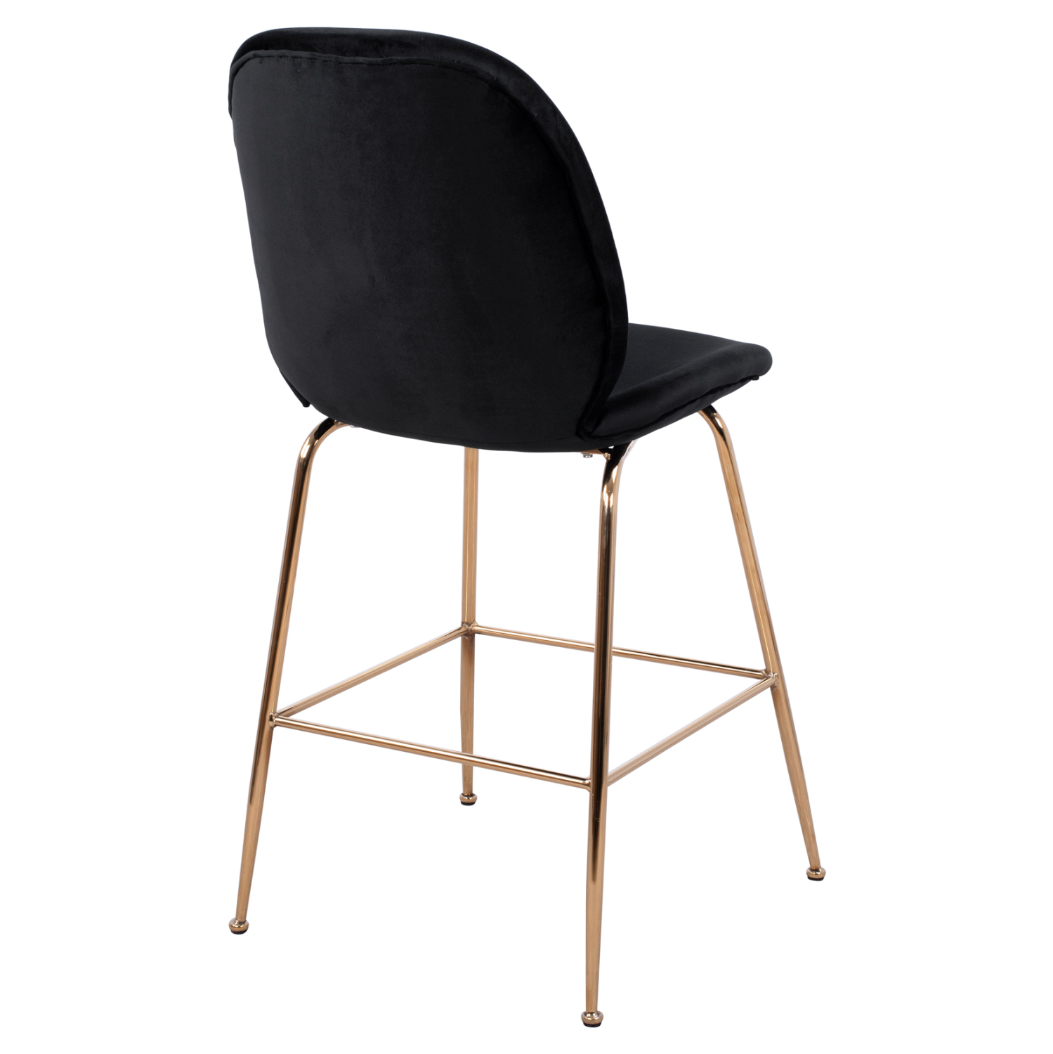 ΣΚΑΜΠΟ ΜΕΣΑΙΟΥ ΥΨΟΥΣ NORA HM8524.04 ΒΕΛΟΥΔΟ ΜΑΥΡΟ & ΧΡΥΣΟ ΜΕΤΑΛΛΙΚΟ ΣΚΕΛΕΤΟ 48x61x103Υ εκ. - Image 4