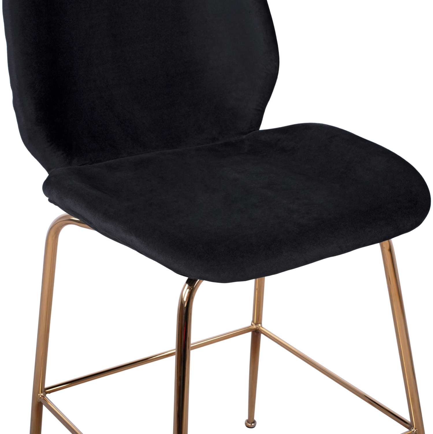 ΣΚΑΜΠΟ ΜΕΣΑΙΟΥ ΥΨΟΥΣ NORA HM8524.04 ΒΕΛΟΥΔΟ ΜΑΥΡΟ & ΧΡΥΣΟ ΜΕΤΑΛΛΙΚΟ ΣΚΕΛΕΤΟ 48x61x103Υ εκ. - Image 7