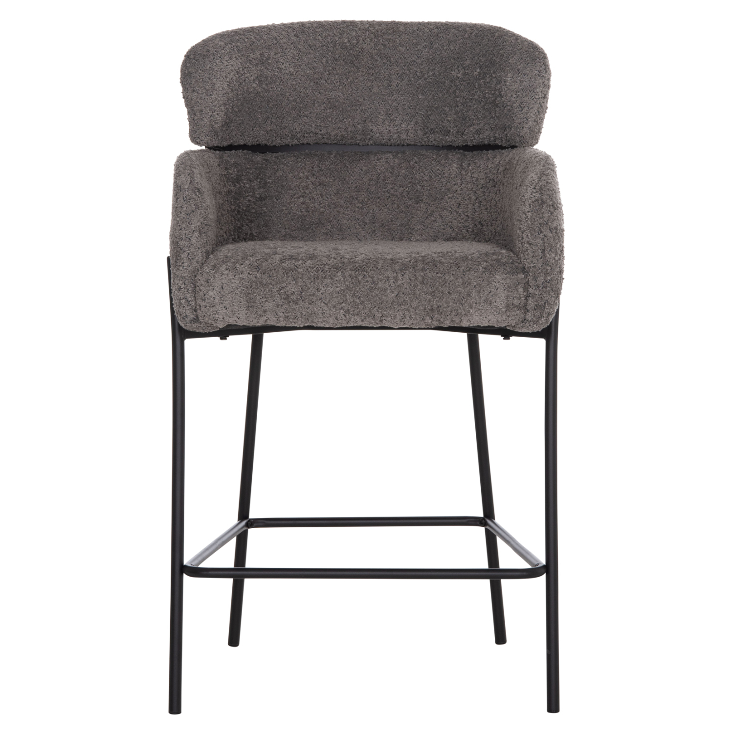 ΣΚΑΜΠΟ ΜΕΣ. ΥΨΟΥΣ WOLF HM8584.01 ΓΚΡΙ ΥΦΑΣΜΑ ΜΠΟΥΚΛΕ-ΜΕΤΑΛΛΙΚΑ ΠΟΔΙΑ 56x56x96Yεκ. - Image 3