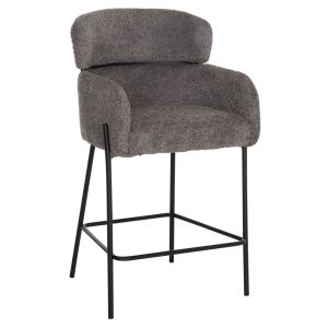 ΣΚΑΜΠΟ ΜΕΣ. ΥΨΟΥΣ WOLF HM8584.01 ΓΚΡΙ ΥΦΑΣΜΑ ΜΠΟΥΚΛΕ-ΜΕΤΑΛΛΙΚΑ ΠΟΔΙΑ 56x56x96Yεκ.