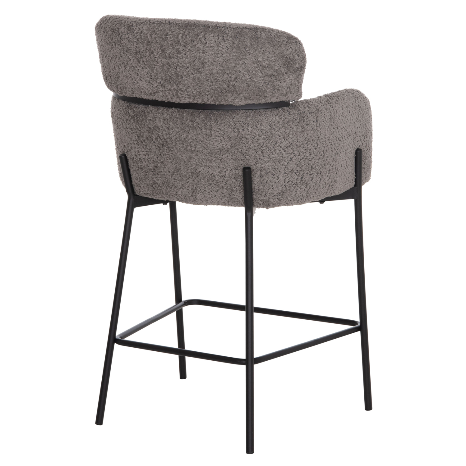 ΣΚΑΜΠΟ ΜΕΣ. ΥΨΟΥΣ WOLF HM8584.01 ΓΚΡΙ ΥΦΑΣΜΑ ΜΠΟΥΚΛΕ-ΜΕΤΑΛΛΙΚΑ ΠΟΔΙΑ 56x56x96Yεκ. - Image 4