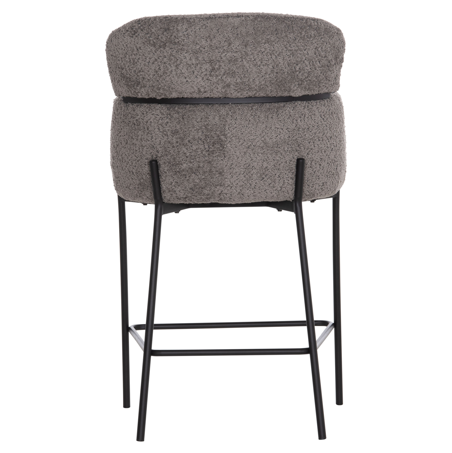 ΣΚΑΜΠΟ ΜΕΣ. ΥΨΟΥΣ WOLF HM8584.01 ΓΚΡΙ ΥΦΑΣΜΑ ΜΠΟΥΚΛΕ-ΜΕΤΑΛΛΙΚΑ ΠΟΔΙΑ 56x56x96Yεκ. - Image 5