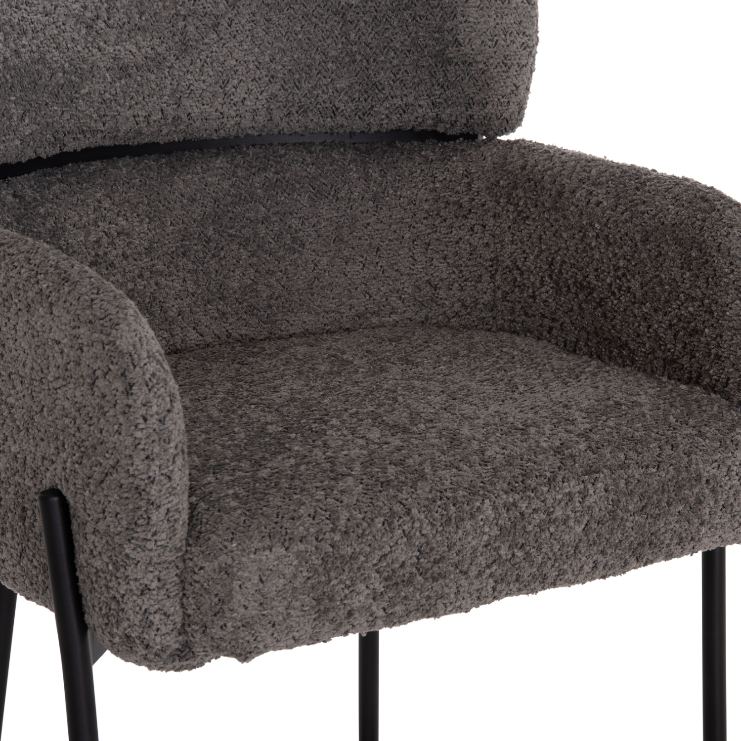 ΣΚΑΜΠΟ ΜΕΣ. ΥΨΟΥΣ WOLF HM8584.01 ΓΚΡΙ ΥΦΑΣΜΑ ΜΠΟΥΚΛΕ-ΜΕΤΑΛΛΙΚΑ ΠΟΔΙΑ 56x56x96Yεκ. - Image 7