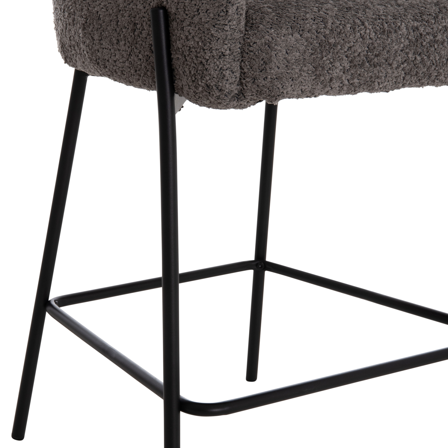 ΣΚΑΜΠΟ ΜΕΣ. ΥΨΟΥΣ WOLF HM8584.01 ΓΚΡΙ ΥΦΑΣΜΑ ΜΠΟΥΚΛΕ-ΜΕΤΑΛΛΙΚΑ ΠΟΔΙΑ 56x56x96Yεκ. - Image 8