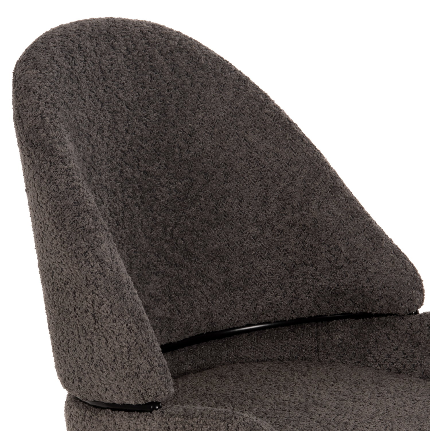 ΣΚΑΜΠΟ ΜΕΣΑΙΟΥ ΥΨΟΥΣ SARKY HM8586.01 ΥΦΑΣΜΑ ΜΠΟΥΚΛΕ ΓΚΡΙ-ΜΑΥΡΑ ΜΕΤΑΛ. ΠΟΔΙΑ 55x62x105Yεκ. - Image 6