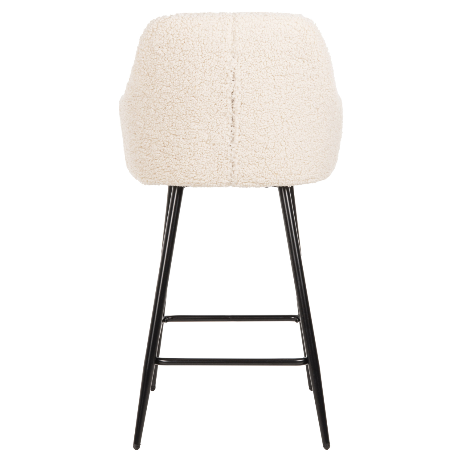 ΣΚΑΜΠΟ ΜΕΣΑΙΟΥ ΥΨΟΥΣ STRIKE HM8592.02 ΥΦΑΣΜΑ TEDDY ΛΕΥΚΟ-ΜΑΥΡΑ ΠΟΔΙΑ 50x50x94,5Υεκ. - Image 5