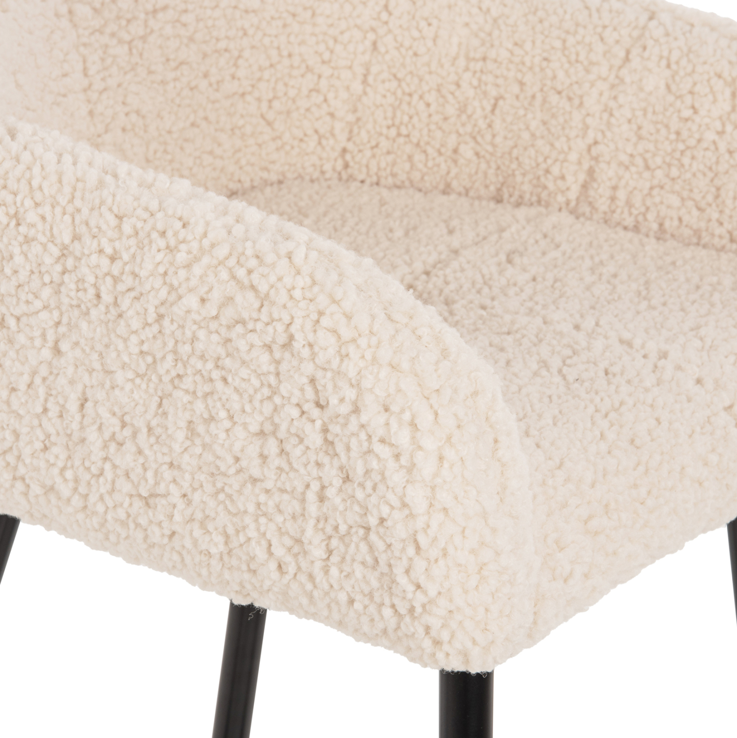 ΣΚΑΜΠΟ ΜΕΣΑΙΟΥ ΥΨΟΥΣ STRIKE HM8592.02 ΥΦΑΣΜΑ TEDDY ΛΕΥΚΟ-ΜΑΥΡΑ ΠΟΔΙΑ 50x50x94,5Υεκ. - Image 7