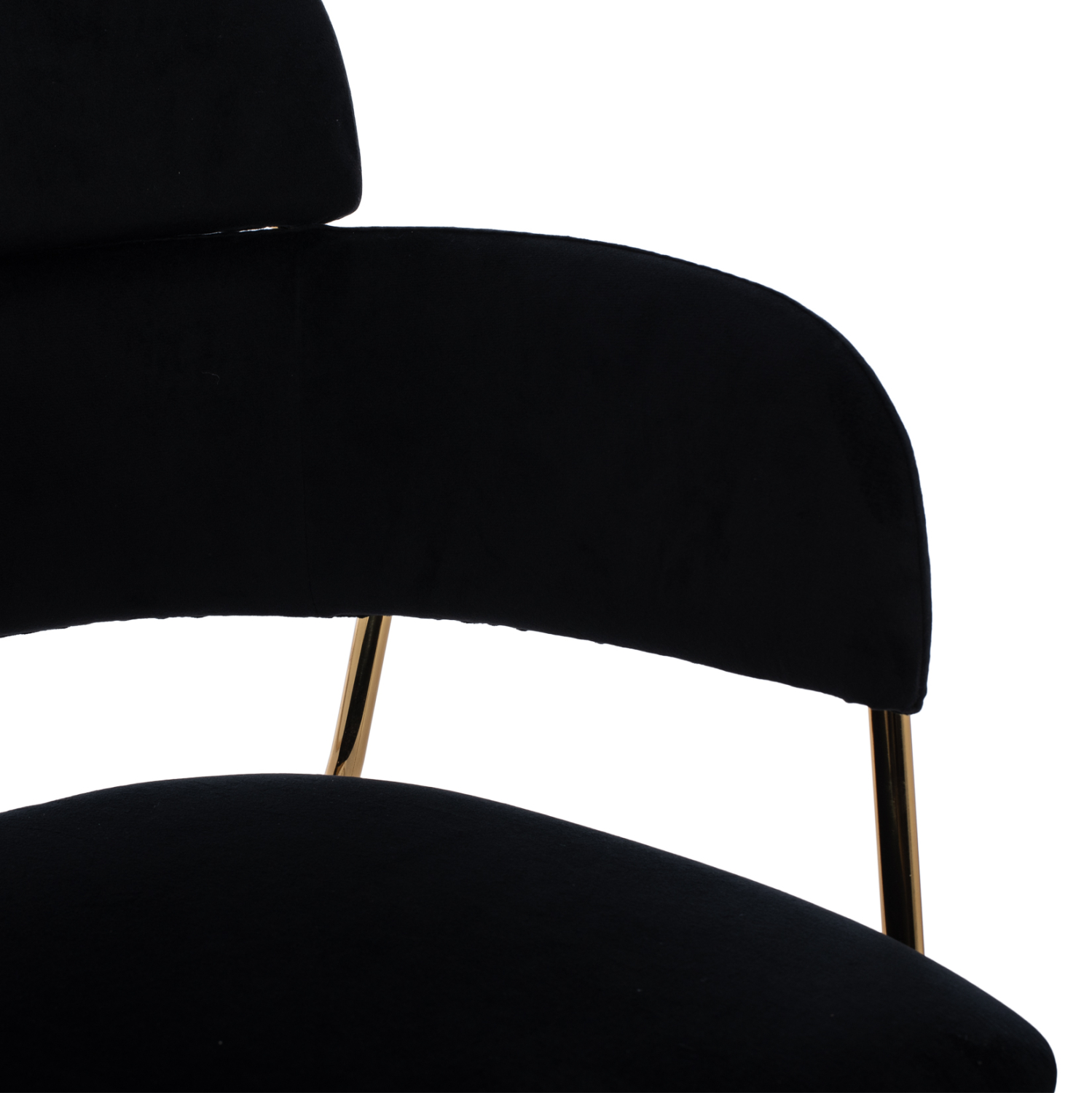 ΣΚΑΜΠΟ ΜΕΣΑΙΟΥ ΥΨΟΥΣ KELSO HM8735.04 ΒΕΛΟΥΔΟ ΜΑΥΡΟ ΕΠΙΧΡΥΣΟ ΣΚΕΛΕΤΟ 54x58x95Υ εκ. - Image 7