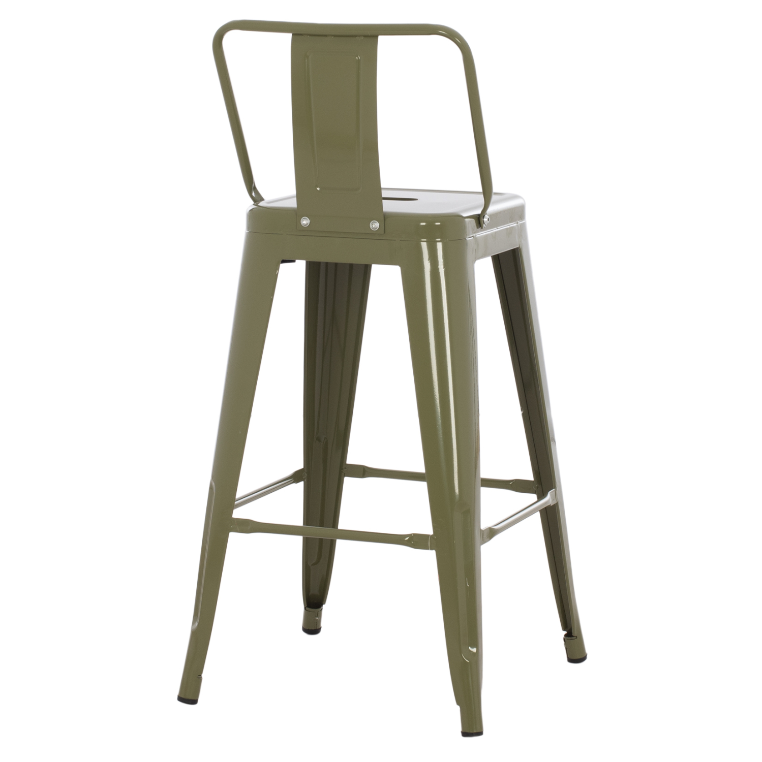 ΣΚΑΜΠΟ ΜΕΣΑΙΟΥ ΥΨΟΥΣ ΜΕΤΑΛΛΙΚΟ MELITA ΣΕ DARK OLIVE GREEN HM8574.03 42x42x98 cm. - Image 4