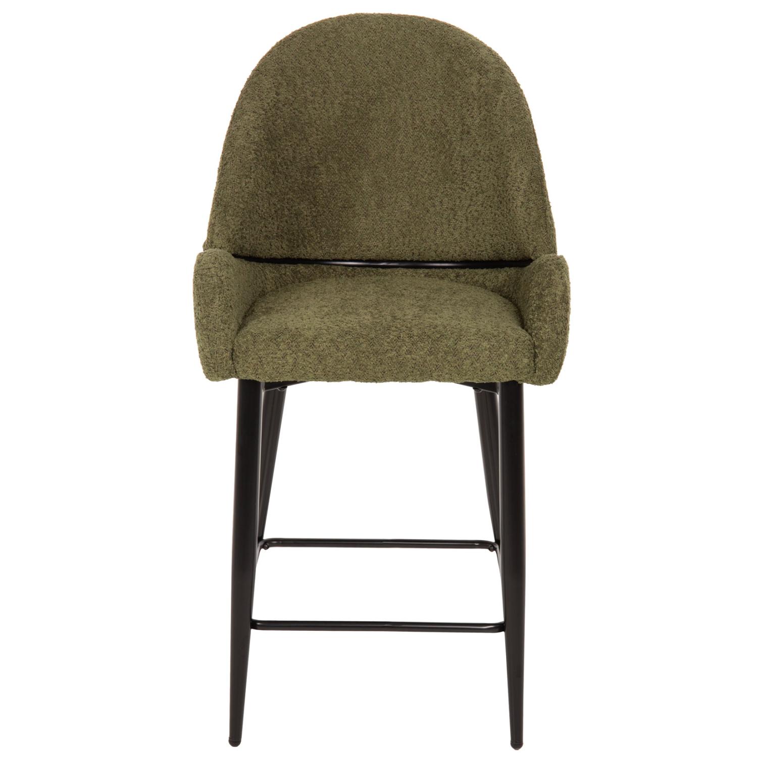 ΣΚΑΜΠΟ ΜΕΣΑΙΟΥ ΥΨΟΥΣ SARKY HM8586.03 ΥΦΑΣΜΑ ΜΠΟΥΚΛΕ ΠΡΑΣΙΝΟ-ΜΕΤΑΛΛΙΚΑ ΠΟΔΙΑ 55x62x105Yεκ. - Image 3