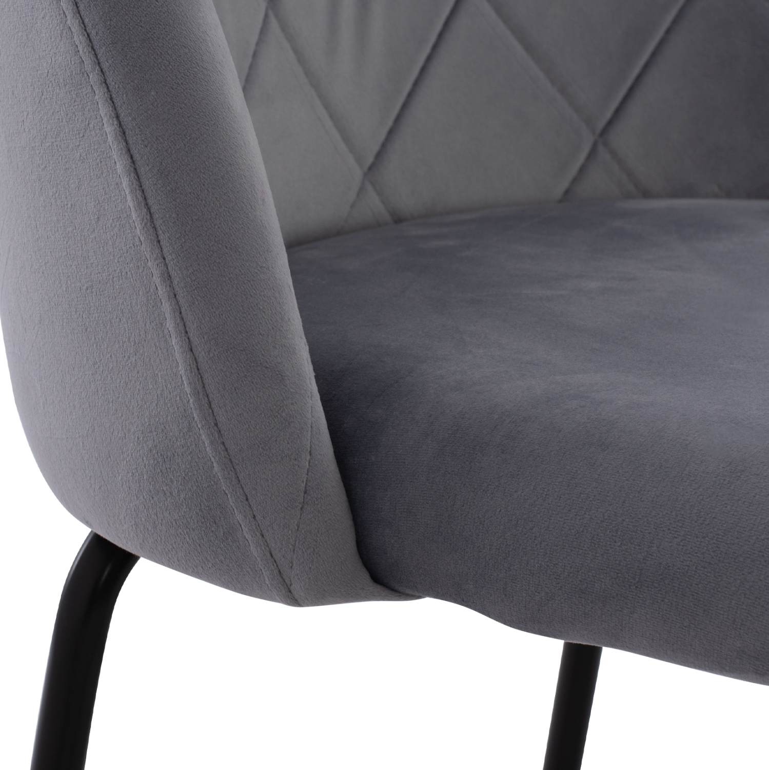 ΣΚΑΜΠΟ ODED ΜΕΣΑΙΟΥ ΥΨΟΥΣ HM8732.11 ΜΕ ΜΕΤΑΛΛΙΚΑ ΠΟΔΙΑ & ΒΕΛΟΥΔΟ ΓΚΡΙ 45x53x98 εκ. - Image 9