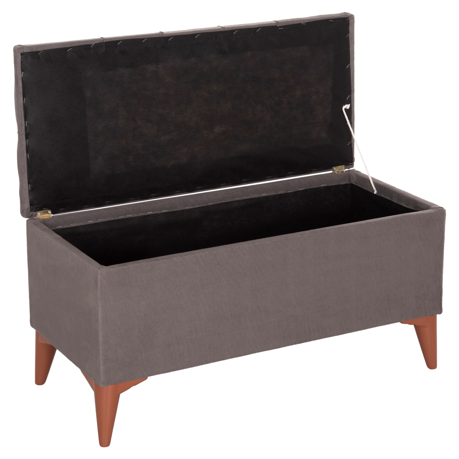 ΣΚΑΜΠΟ ΜΠΑΟΥΛΟ STROL HM9261.01 ΚΑΠΙΤΟΝΕ ΜΕ ΓΚΡΙ ΥΦΑΣΜΑ 90x40x46Yεκ. - Image 4