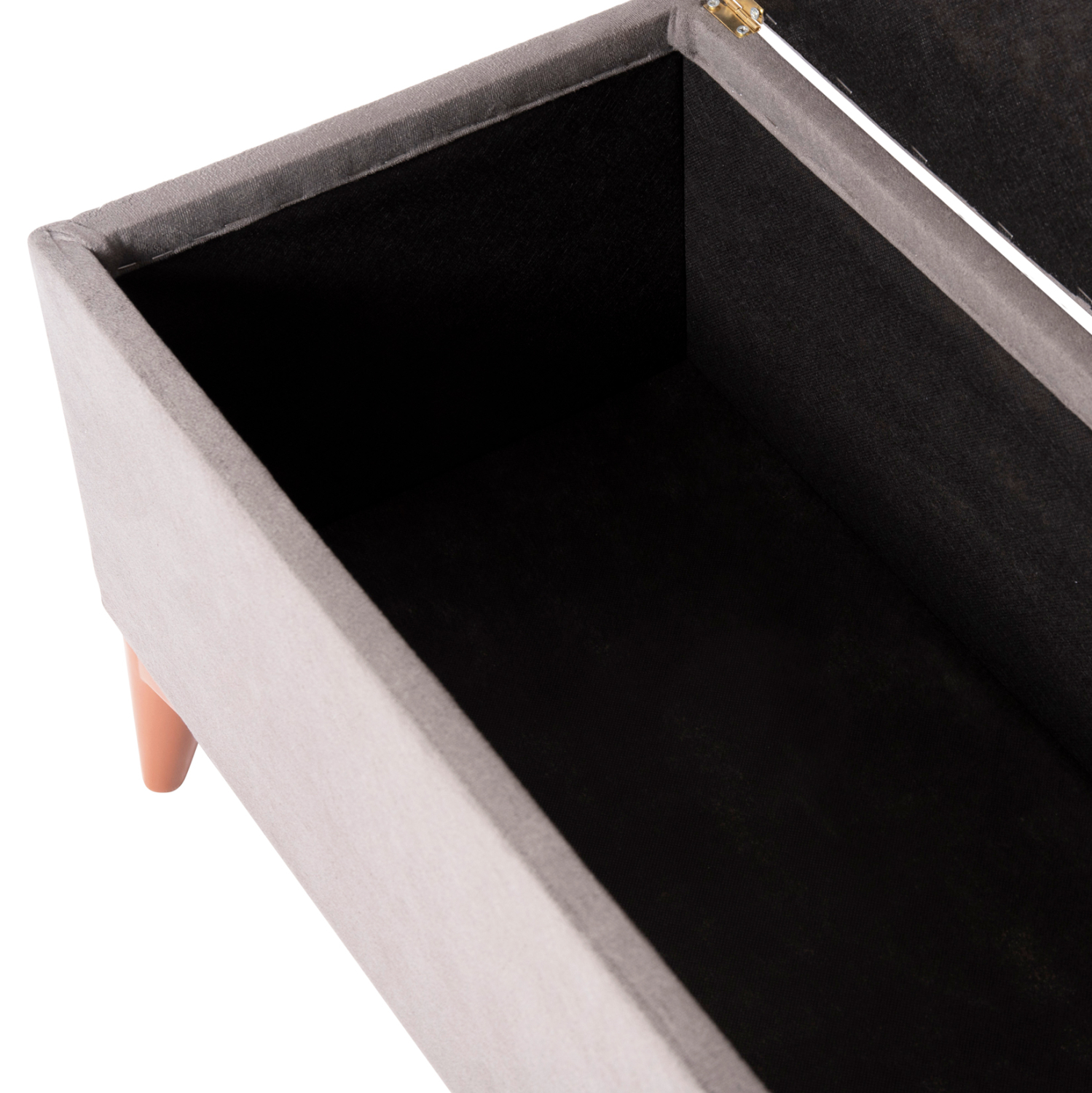 ΣΚΑΜΠΟ ΜΠΑΟΥΛΟ STROL HM9261.01 ΚΑΠΙΤΟΝΕ ΜΕ ΓΚΡΙ ΥΦΑΣΜΑ 90x40x46Yεκ. - Image 6