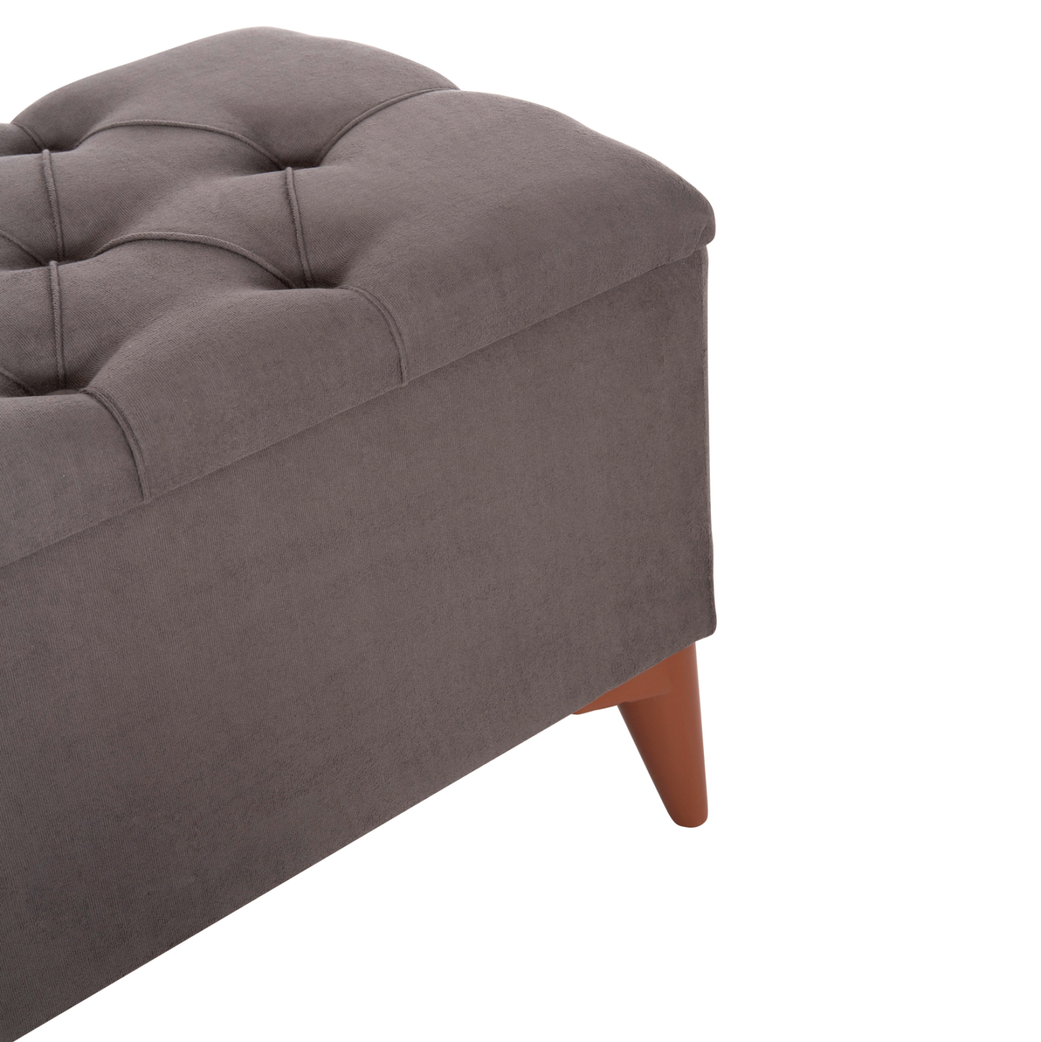 ΣΚΑΜΠΟ ΜΠΑΟΥΛΟ STROL HM9261.01 ΚΑΠΙΤΟΝΕ ΜΕ ΓΚΡΙ ΥΦΑΣΜΑ 90x40x46Yεκ. - Image 7