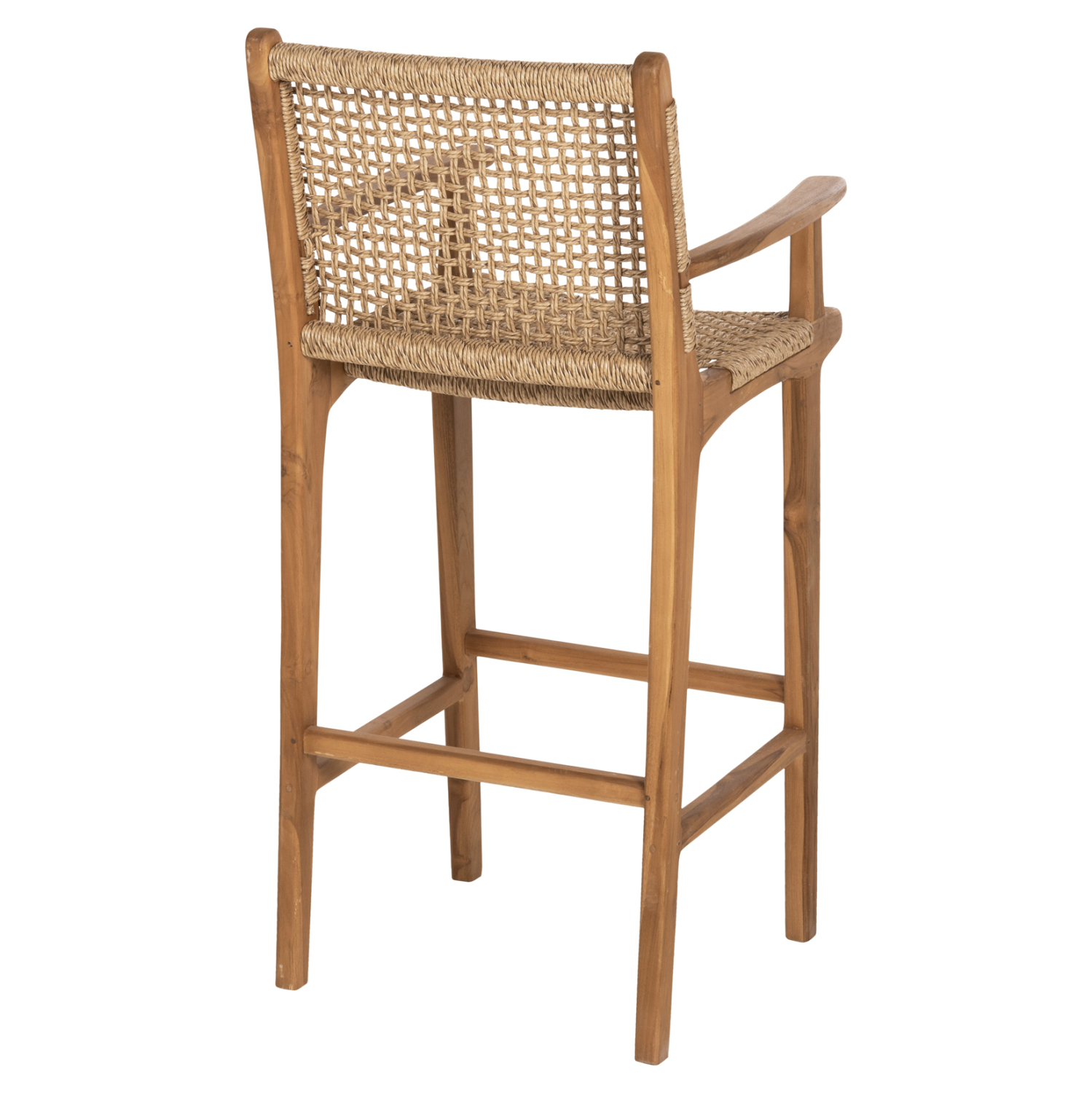 ΣΚΑΜΠΟ ΜΠΑΡ ΜΕ ΜΠΡΑΤΣΑ ΤΕΟ HM9807 ΞΥΛΟ ΤΕΑΚ ΚΑΙ ΣΧΟΙΝΙ ΣΕ ΦΥΣΙΚΟ 52x57x110Yεκ. - Image 4