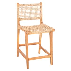 ΣΚΑΜΠΟ ΜΠΑΡ ΜΕ ΠΛΑΤΗ NESHA HM9381.11 ΞΥΛΟ ΤΕΑΚ & ΣΧΟΙΝΙ VIRO VIRO 46x53x96εκ.