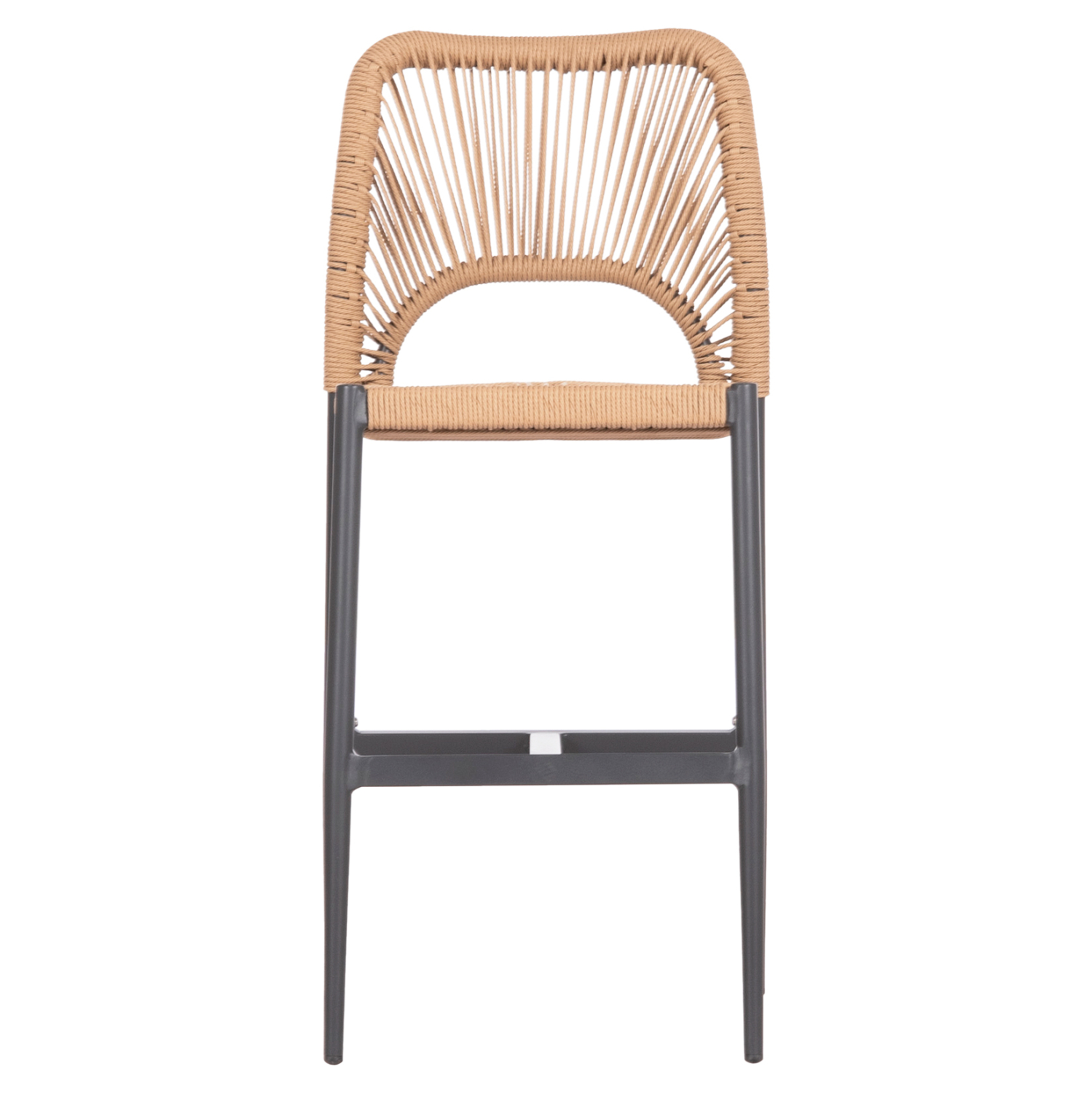 ΣΚΑΜΠΟ ΜΠΑΡ ΜΕΣ.ΥΨΟΥΣ NOJO HM5920.02 ΑΝΘΡΑΚΙ ΑΛΟΥΜΙΝΙΟ--ΜΠΕΖ ΣΥΝΘ.RATTAN 40x55.5x99Yεκ - Image 3