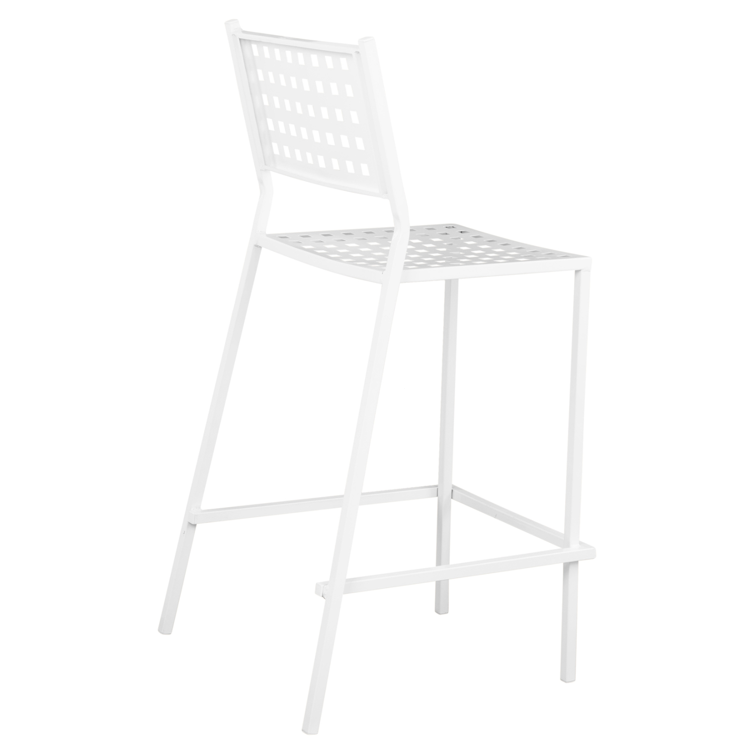 ΣΚΑΜΠΟ ΜΠΑΡ ΜΕΤΑΛΛΙΚΟ OLYMPIAS HM5528.02 ΣΕ ΛΕΥΚΗ ΑΠΟΧΡΩΣΗ 47x58x111 εκ. - Image 4