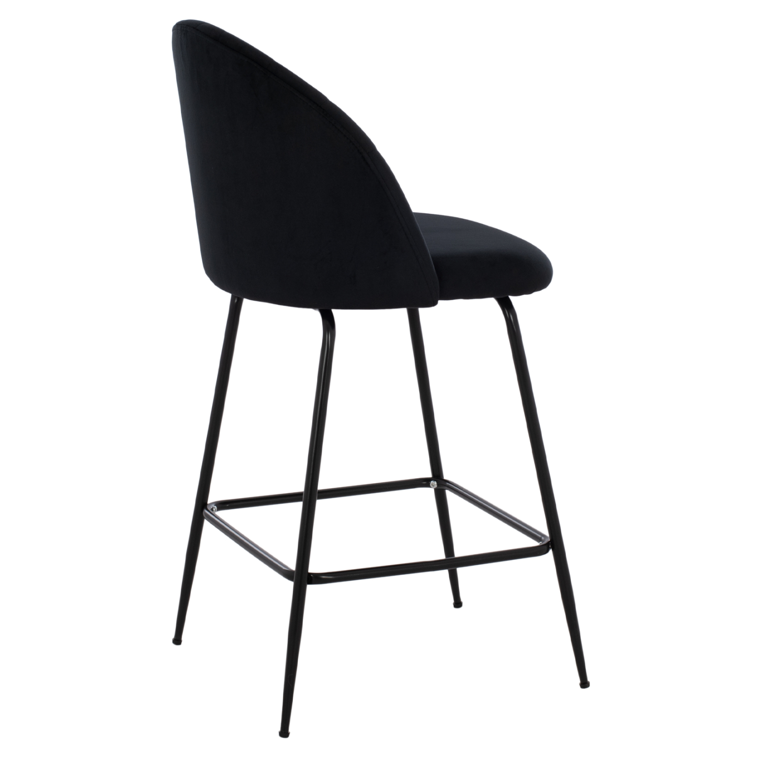 ΣΚΑΜΠΟ ODED ΜΕΣΑΙΟΥ ΥΨΟΥΣ HM8732.14 ΜΕ ΜΕΤΑΛΛΙΚΑ ΠΟΔΙΑ & ΒΕΛΟΥΔΟ ΜΑΥΡΟ 45x53x98 εκ. - Image 4