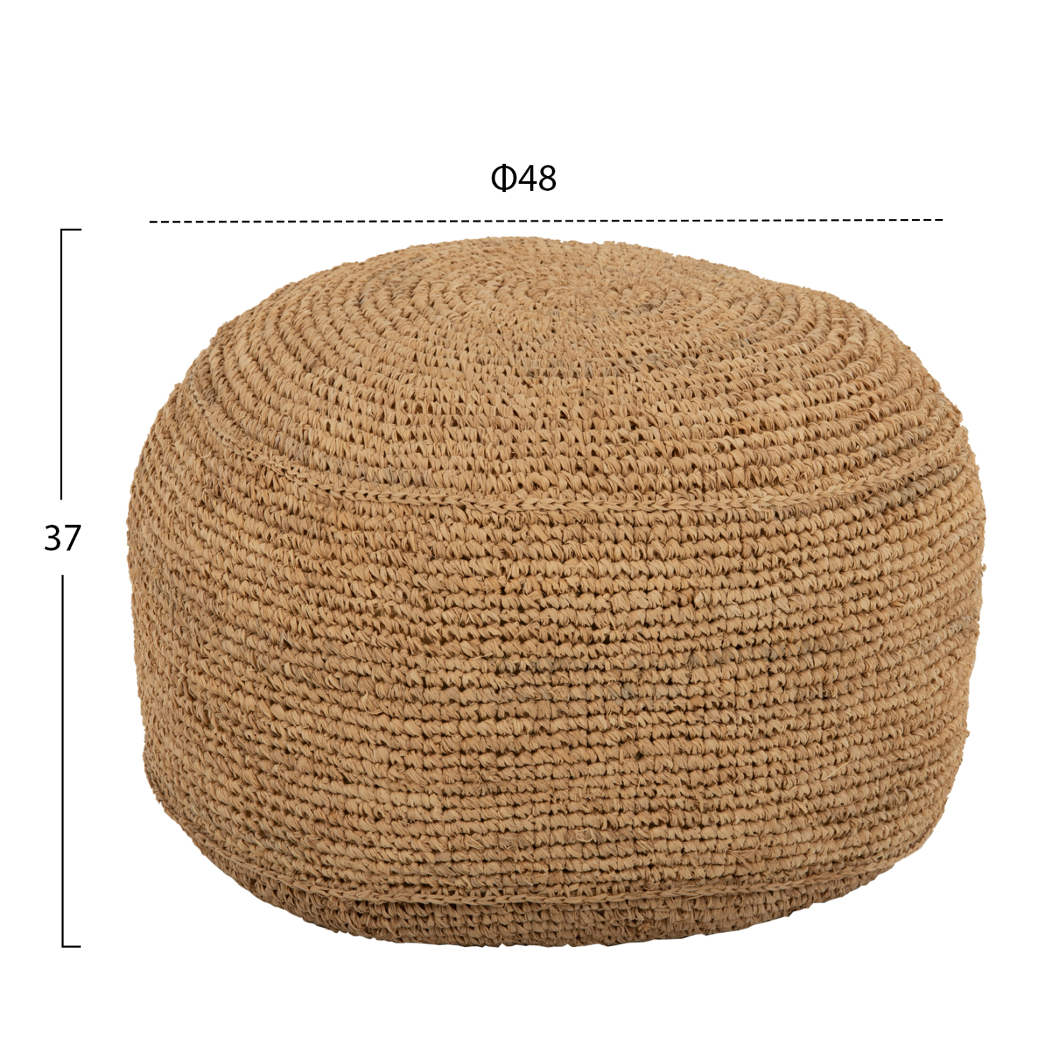 ΣΚΑΜΠΟ-ΠΟΥΦ AONI HM7828 ΑΠΟ ΑΠΟΞΗΡΑΜΕΝΕΣ ΙΝΕΣ ΦΟΙΝΙΚΑ ΣΕ ΦΥΣΙΚΟ Φ48x37Υεκ. - Image 2