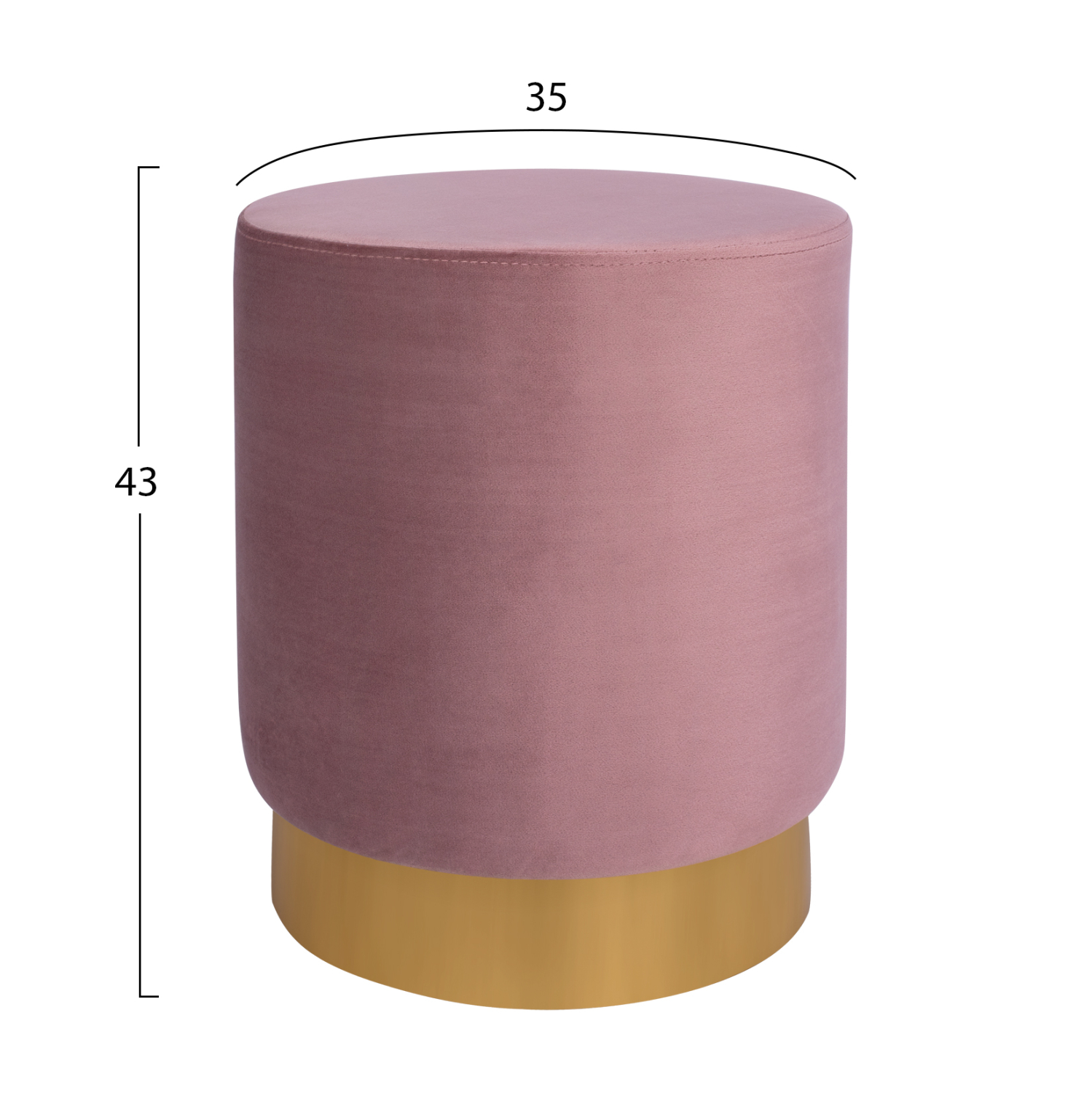 ΣΚΑΜΠΟ LEVY ΣΑΠΙΟ ΜΗΛΟ ΒΕΛΟΥΔΟ ΜΕ ΧΡΥΣΗ ΒΑΣΗ HM8408.02 Φ35x43Υ εκ. - Image 2