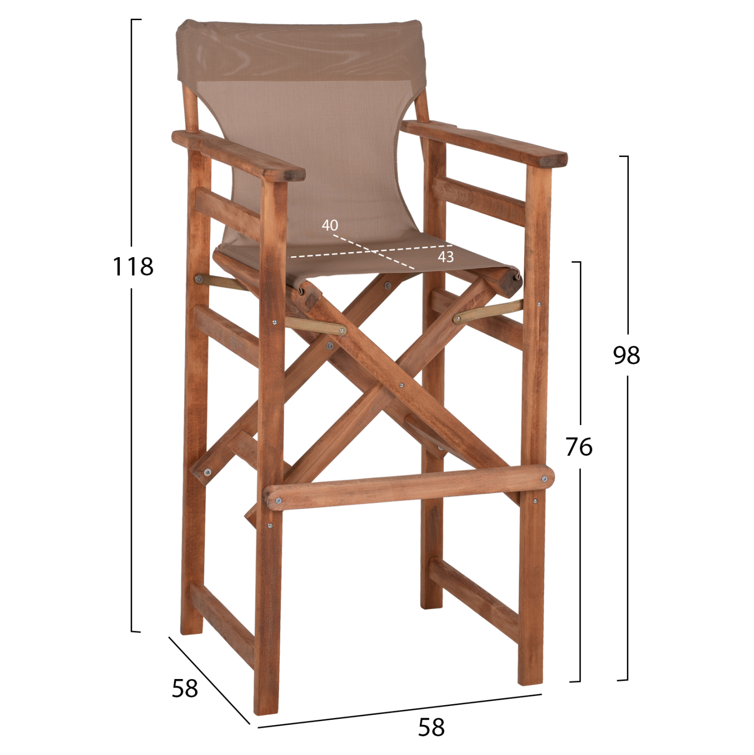 ΣΚΑΜΠΟ ΣΚΗΝΟΘΕΤΗ ΛΗΜΝΟΣ ΚΑΡΥΔΙ ΜΕ TEXTILENE ΜΟΚΑ HM10374.04 58x58x118Yεκ. - Image 2