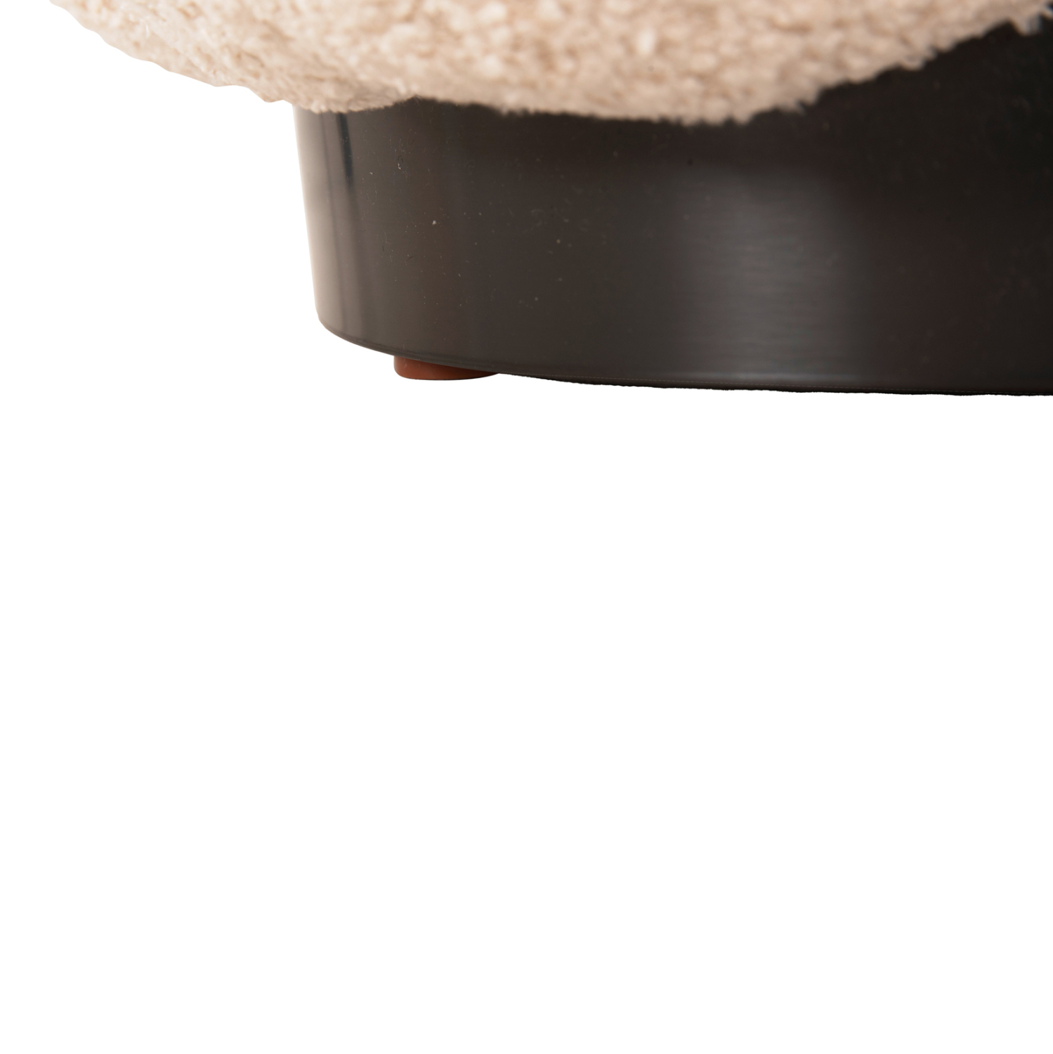 ΣΚΑΜΠΟ ΣΤΡΟΓΓΥΛΟ KRIPP HM9602.06 ΕΚΡΟΥ ΜΠΟΥΚΛΕ-ΜΑΥΡΗ ΜΕΤΑΛΛΙΚΗ ΒΑΣΗ Φ60x31Υεκ. - Image 5