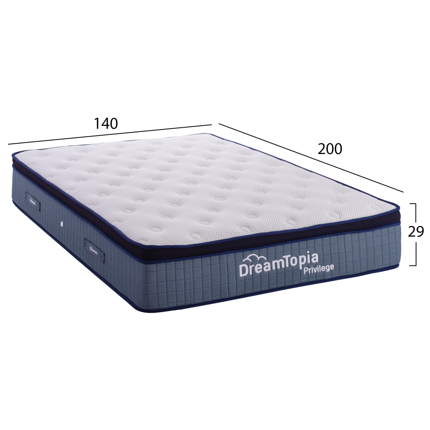 ΣΤΡΩΜΑ DREAMTOPIA, σειρά PRIVILEGE HM660.140 POCKET SPRING ΜΕ ΑΝΩΣΤΡΩΜΑ 140X200x29Υεκ. - Image 2