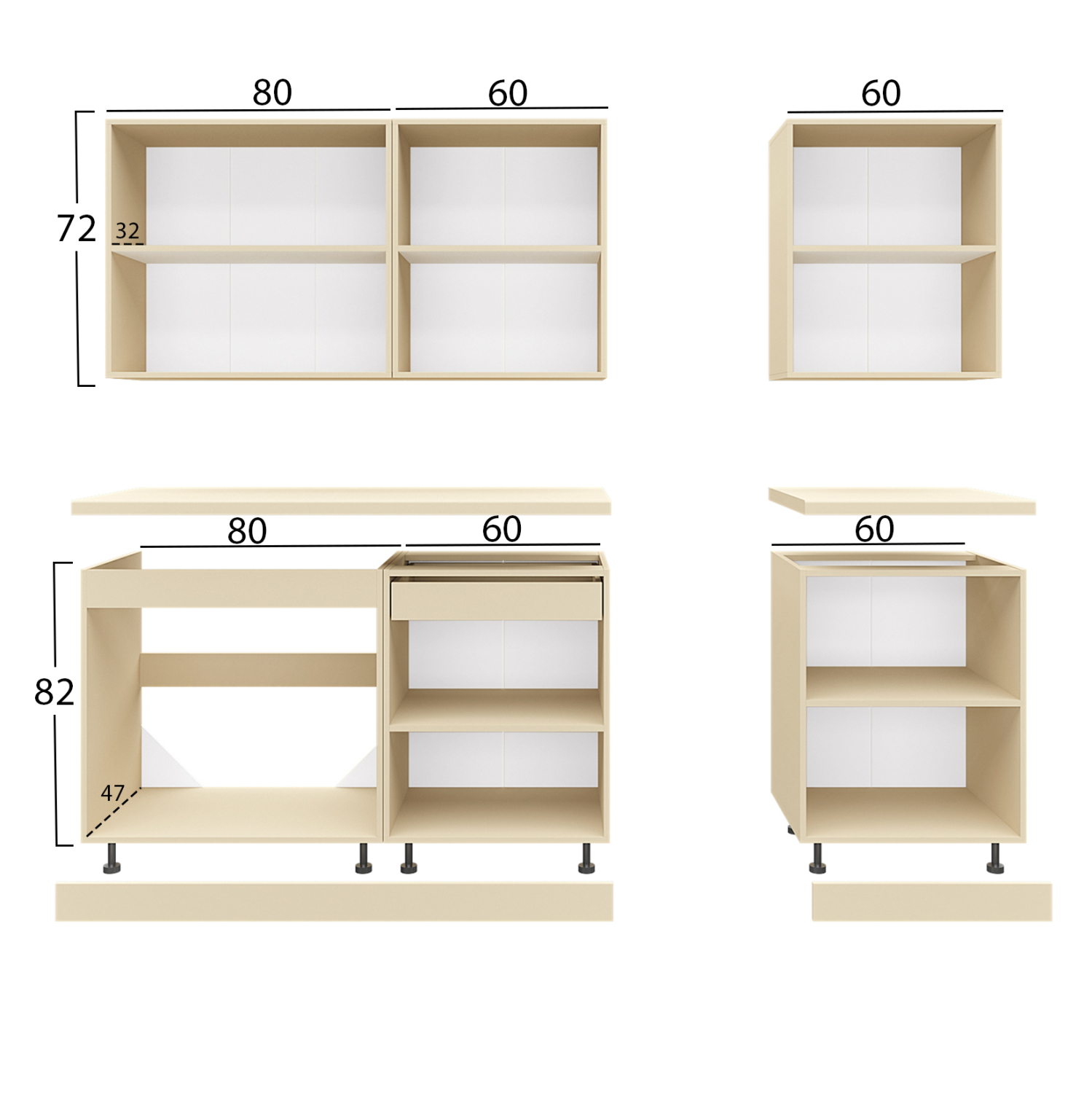 ΣΥΝΘΕΣΗ ΚΟΥΖΙΝΑΣ ΜΕΛΑΜΙΝΗ SONAMA ΜΑΥΡΟ ΜΑΡΜΑΡΟ TOP 200x47x84,8Υεκ.HM2469.11 - Image 2