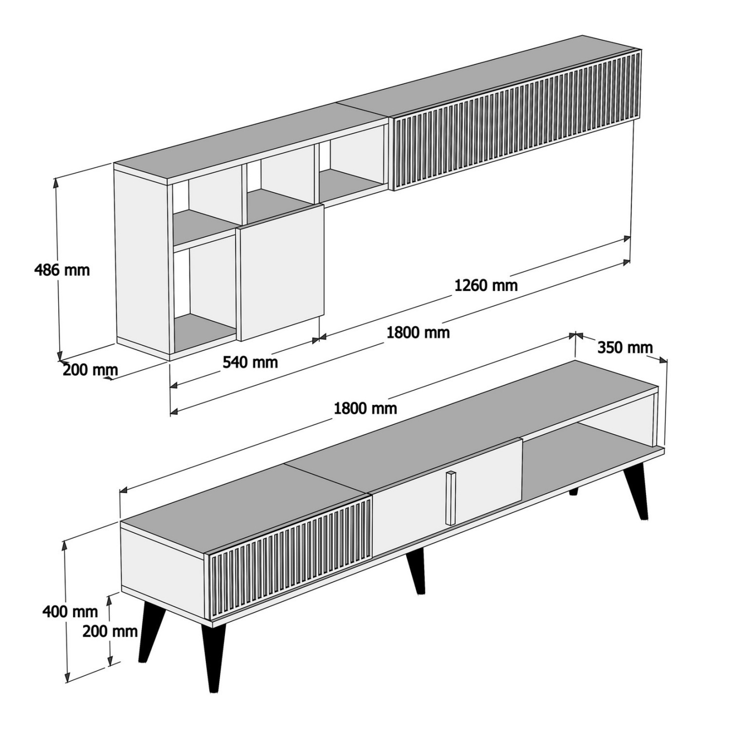 ΣΥΝΘΕΣΗ ΣΑΛΟΝΙΟΥ 3ΤΜΧ ΚΑΡΥΔΙ-ΛΕΥΚΟ HM11845.01 - Image 3