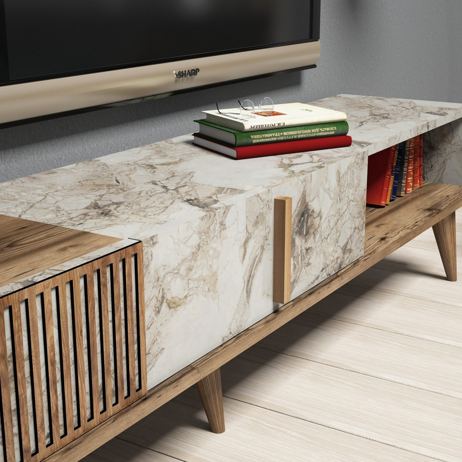 ΣΥΝΘΕΣΗ ΣΑΛΟΝΙΟΥ 3ΤΜΧ ΚΑΡΥΔΙ-ΛΕΥΚΟ ΜΑΡΜΑΡΟ HM11845.03 - Image 8