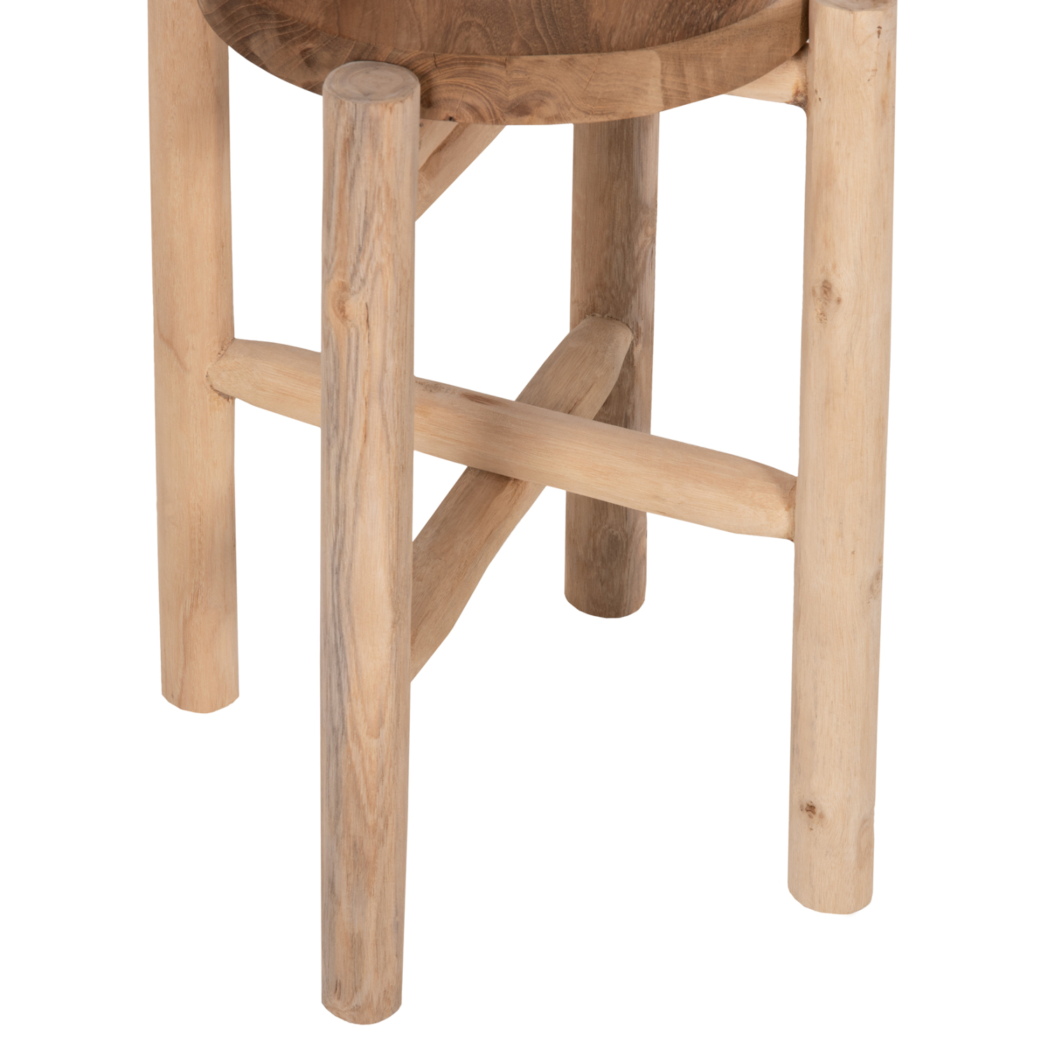 ΤΡΑΠΕΖΑΚΙ ΒΟΗΘΗΤΙΚΟ HOVER HM7900 ΞΥΛΟ ΤΕΑΚ ΣΕ ΦΥΣΙΚΟ ΧΡΩΜΑ Φ30x50Υεκ. - Image 4