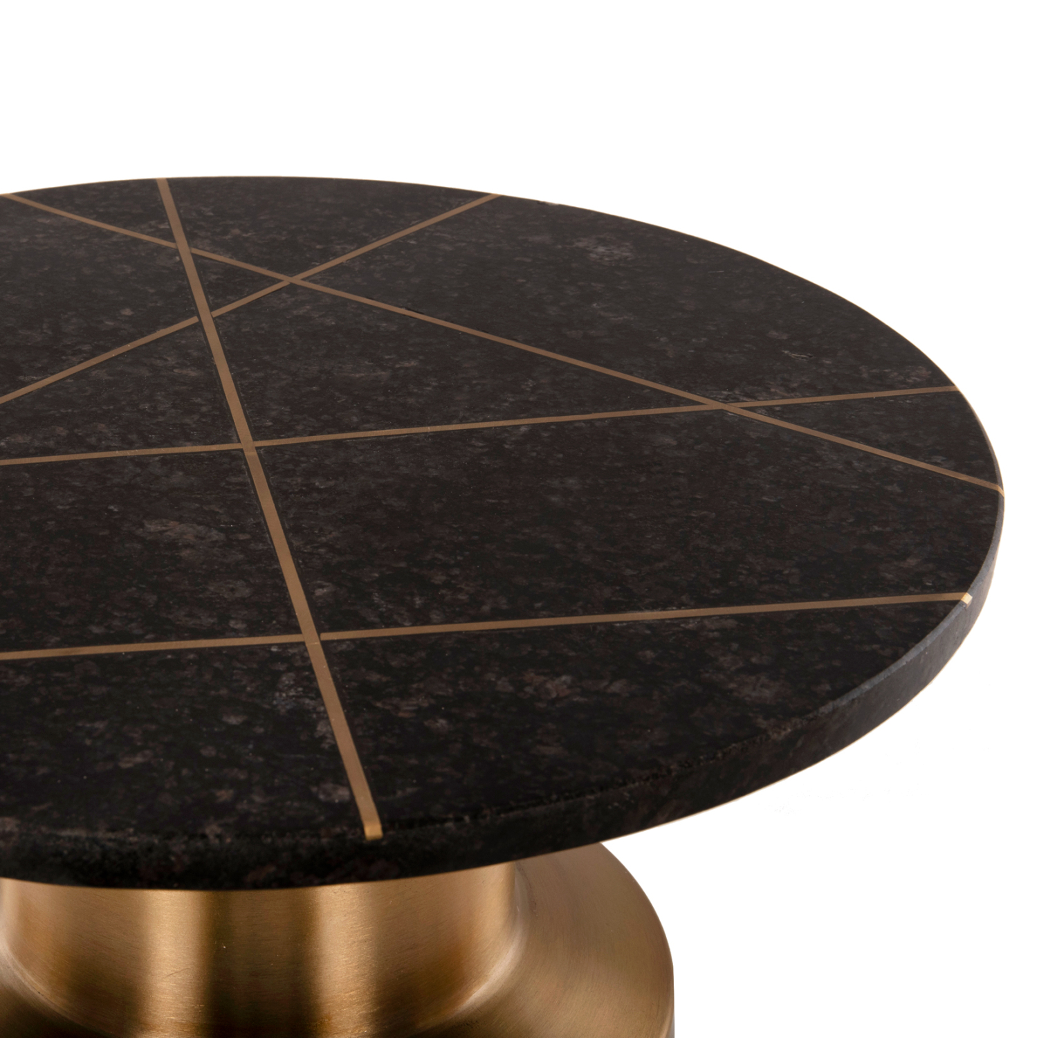 ΤΡΑΠΕΖΑΚΙ ΒΟΗΘΗΤΙΚΟ CLAYDEE HM9675 ΜΕΤΑΛΛΟ ΧΡΥΣΟ-ΜΑΥΡΟ ΜΑΡΜΑΡΟ ΤΟΠ Φ41x54,5Υεκ. - Image 4