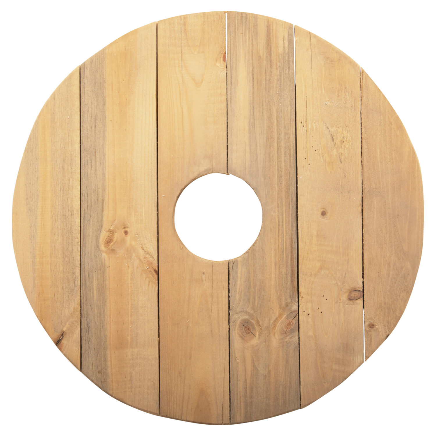 ΤΡΑΠΕΖΑΚΙ ΟΜΠΡΕΛΑΣ Φ40 ΞΥΛΟ ΠΕΥΚΟΥ ΜΕ ΥΠΟΣΤΗΡΙΓΜΑΤΑ HM6108 - Image 3