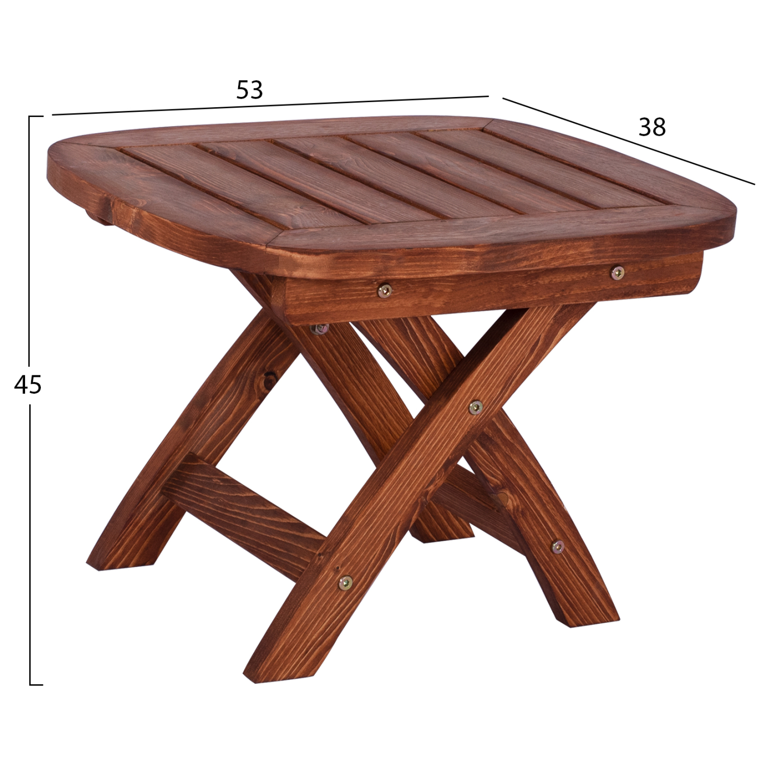 ΤΡΑΠΕΖΑΚΙ ΠΑΡΑΛΙΑΣ KADENCE HM5670.02 ΞΥΛΙΝΟ ΣΕ ΚΑΡΥΔΙ ΧΡΩΜΑ 53Χ38Χ45Υ εκ. - Image 2