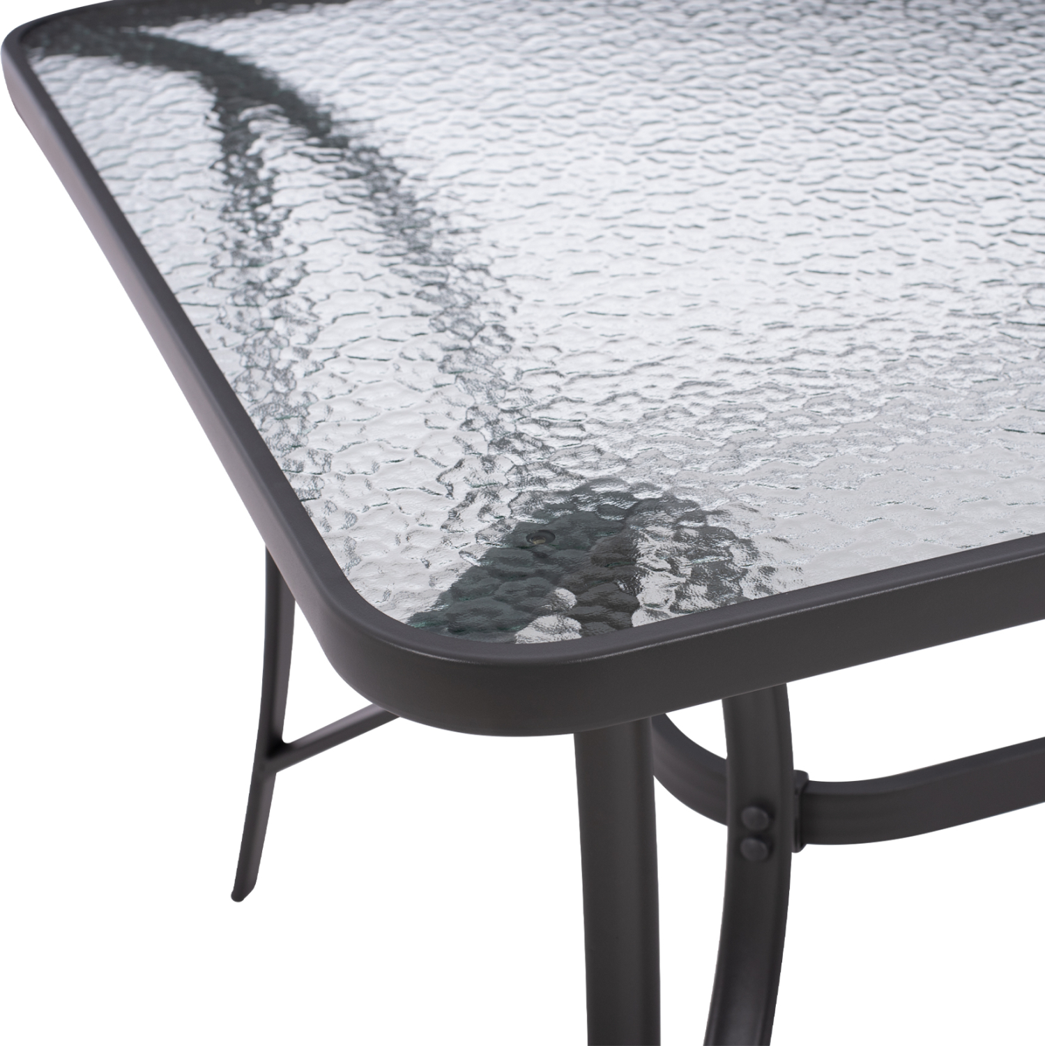 ΤΡΑΠΕΖΙ BRUNO 150X90Χ75Υεκ. ΜΕΤΑΛΛΙΚΟ ΟΡΘΟΓΩΝΙΟ ΓΚΡΙ ΜΕ ΤΡΥΠΑ ΟΜΠΡΕΛΑΣ Φ38 HM5145.11 - Image 5