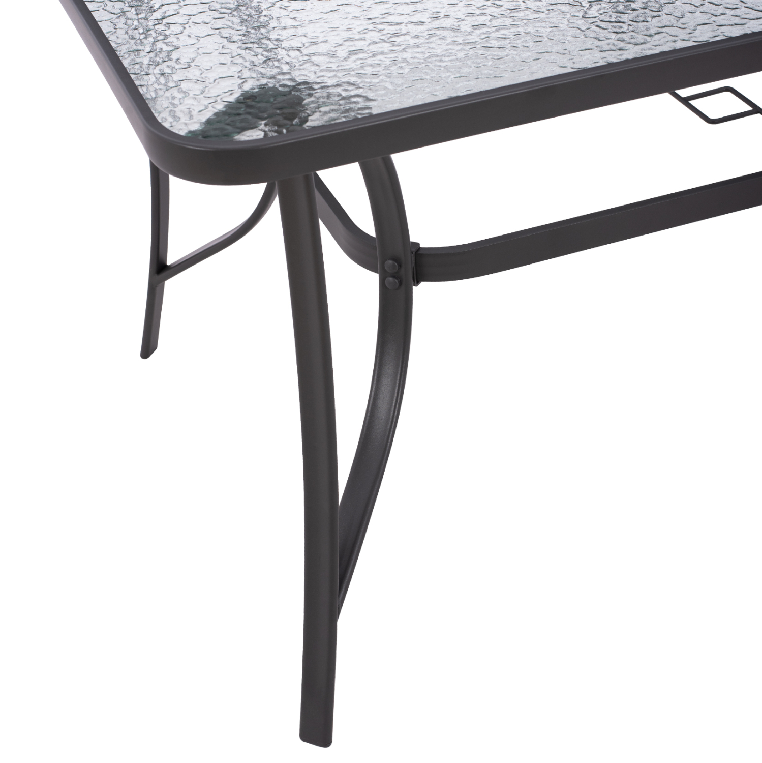 ΤΡΑΠΕΖΙ BRUNO 150X90Χ75Υεκ. ΜΕΤΑΛΛΙΚΟ ΟΡΘΟΓΩΝΙΟ ΓΚΡΙ ΜΕ ΤΡΥΠΑ ΟΜΠΡΕΛΑΣ Φ38 HM5145.11 - Image 7